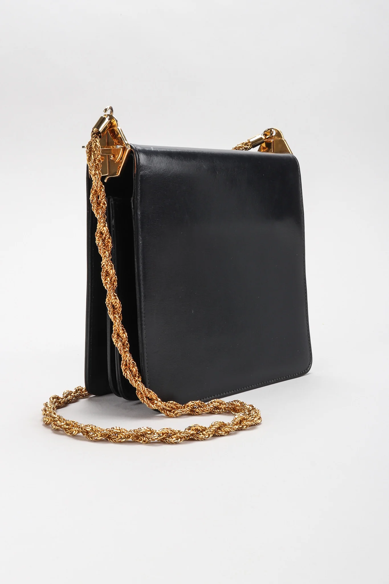 Leather Hinged Box Bag