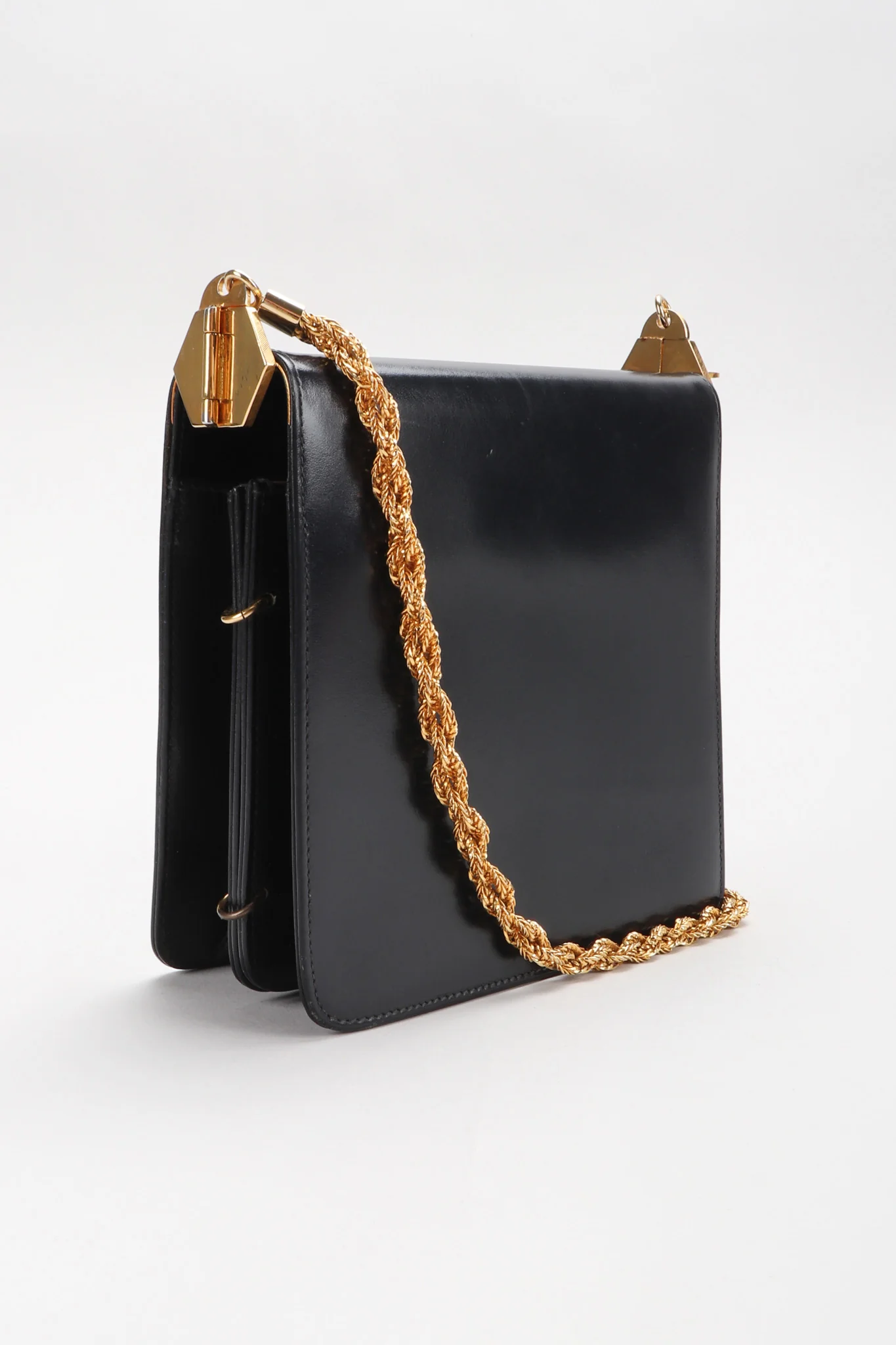 Leather Hinged Box Bag - Image 4