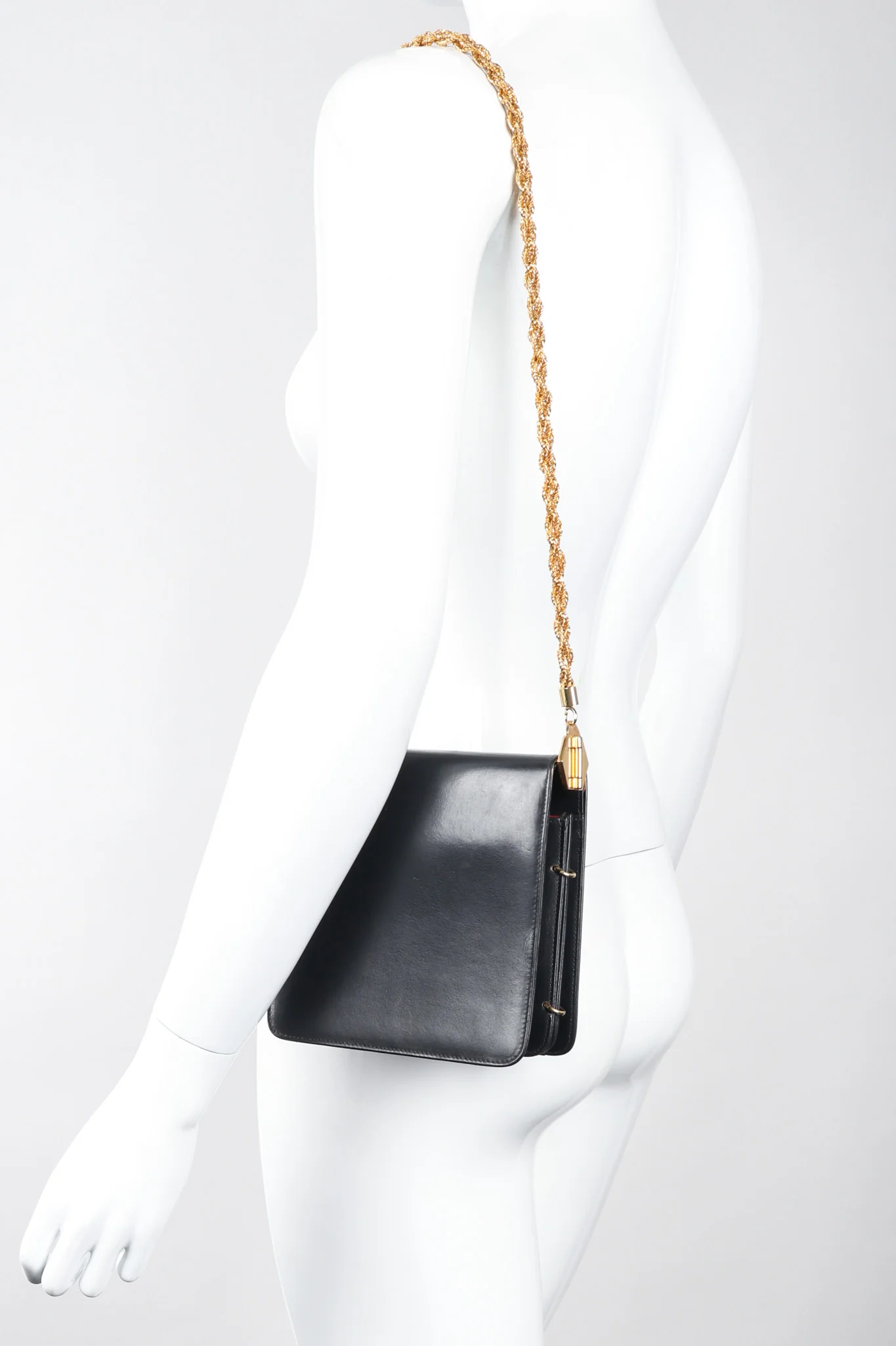 Leather Hinged Box Bag - Image 9