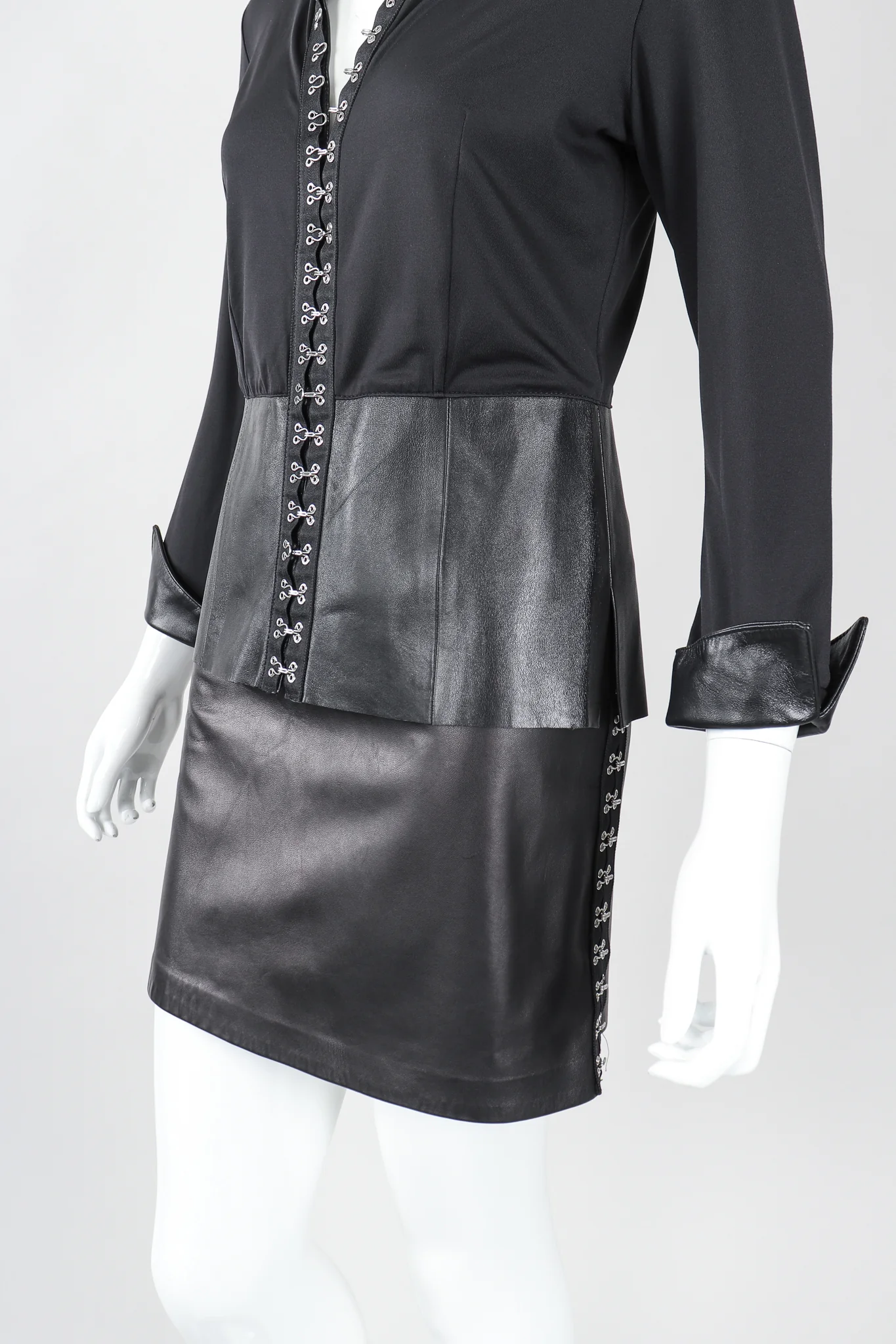 Leather Hooked Top & Skirt Set - Image 2