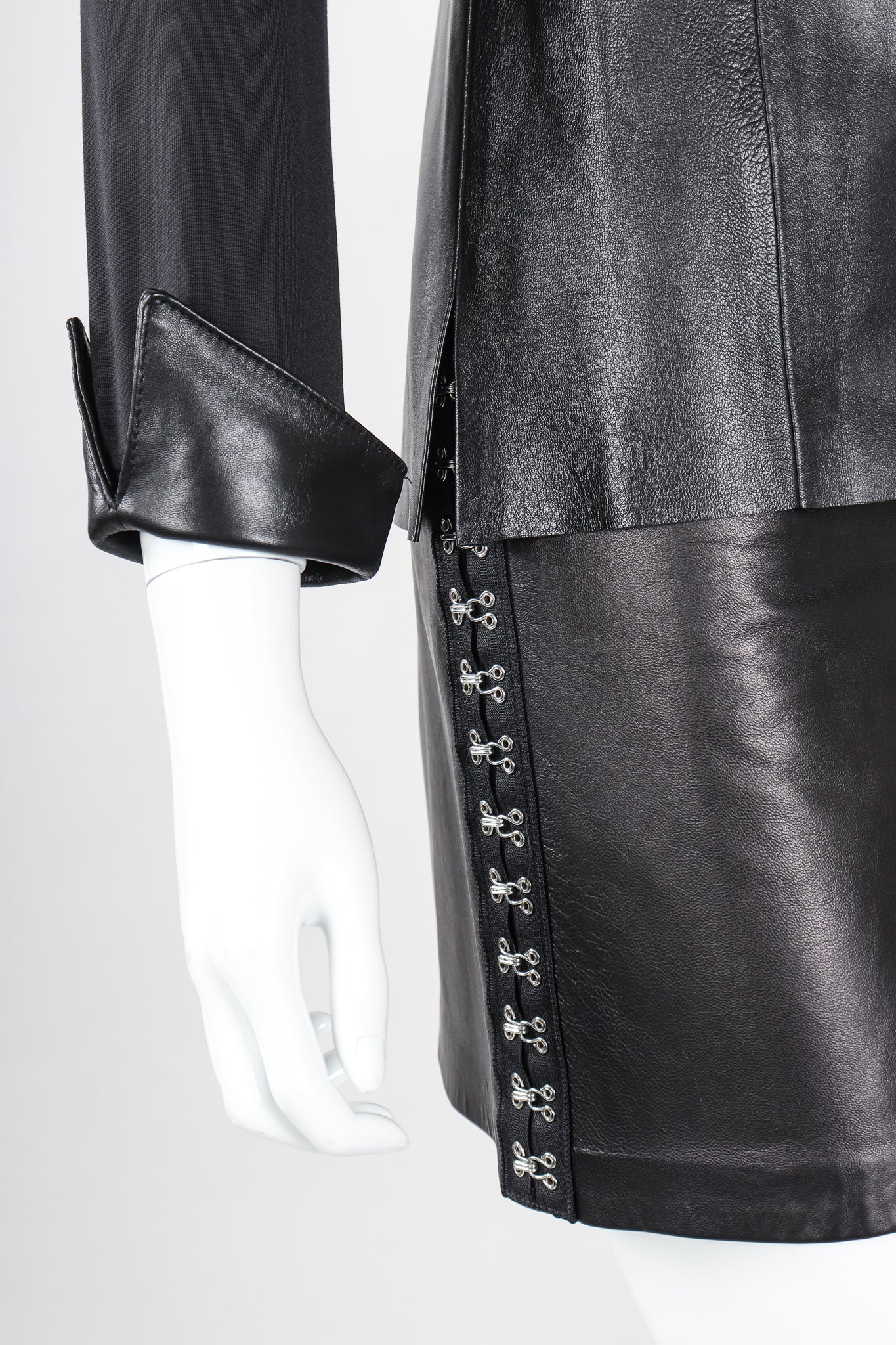 Leather Hooked Top & Skirt Set - Image 3