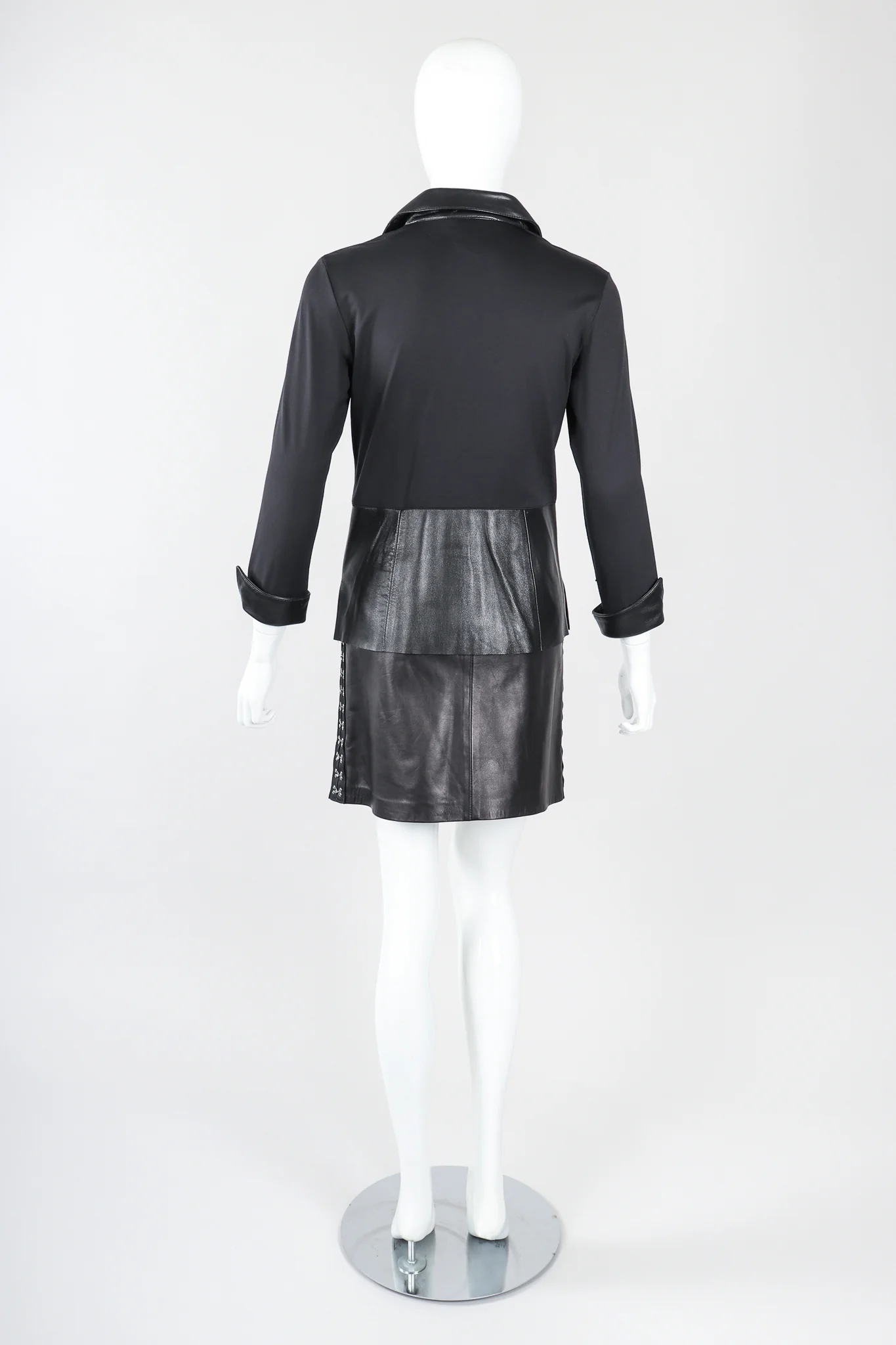 Leather Hooked Top & Skirt Set - Image 4