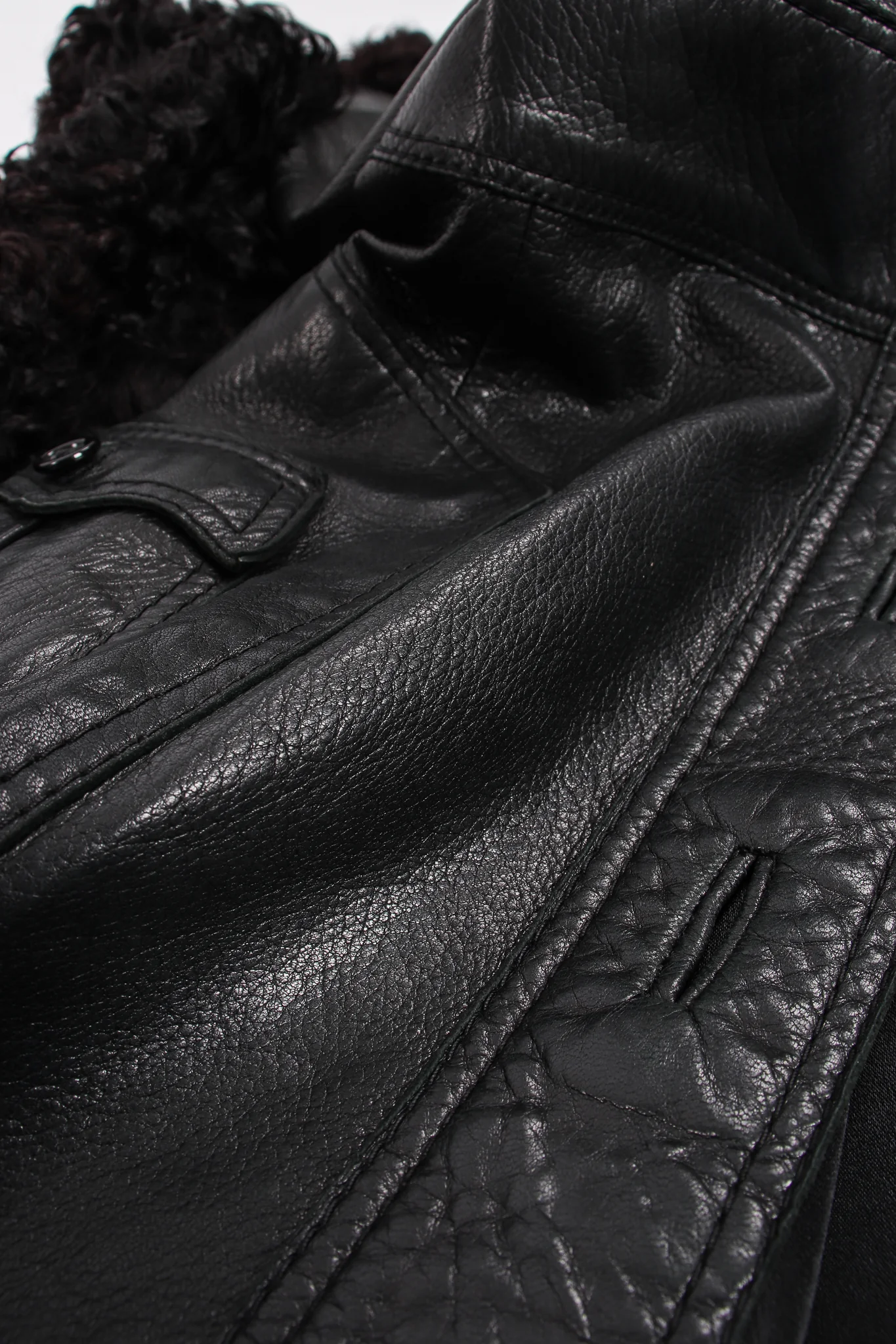 Leather & Lamb Safari Jacket - Image 10