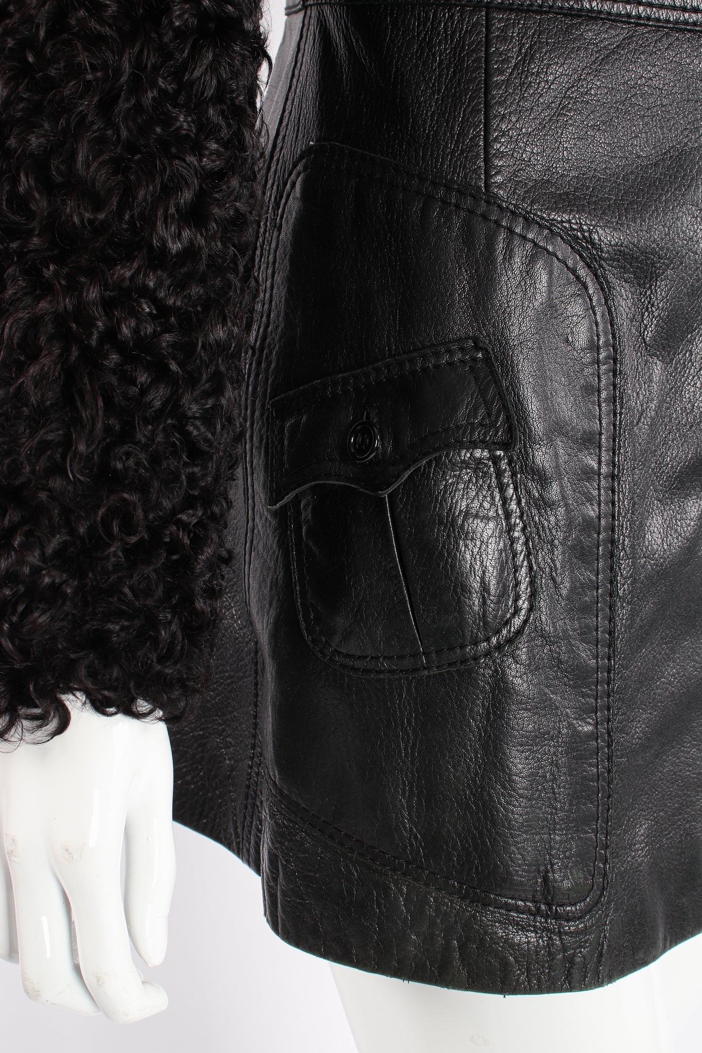 Leather & Lamb Safari Jacket - Image 11