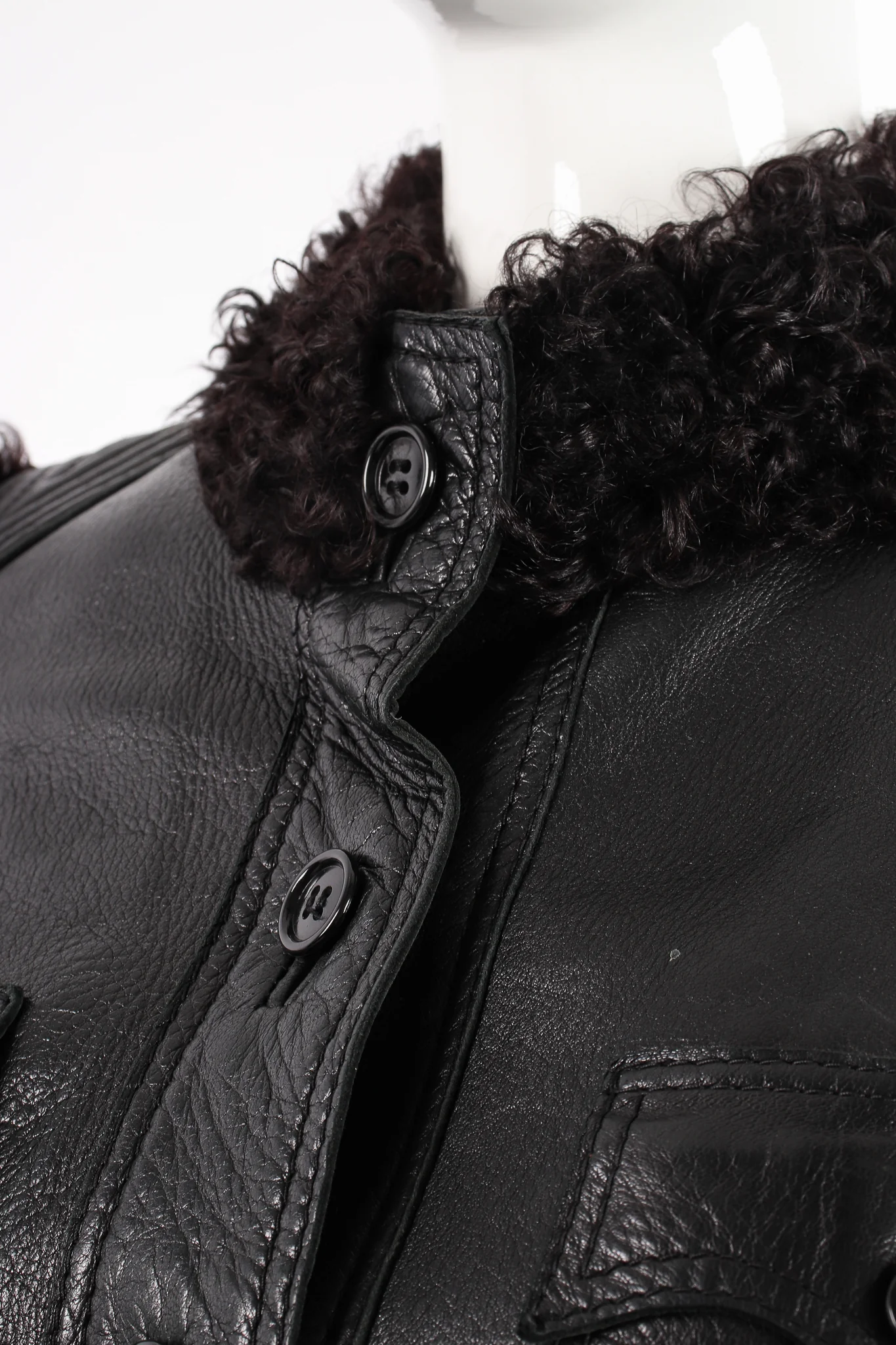Leather & Lamb Safari Jacket - Image 14