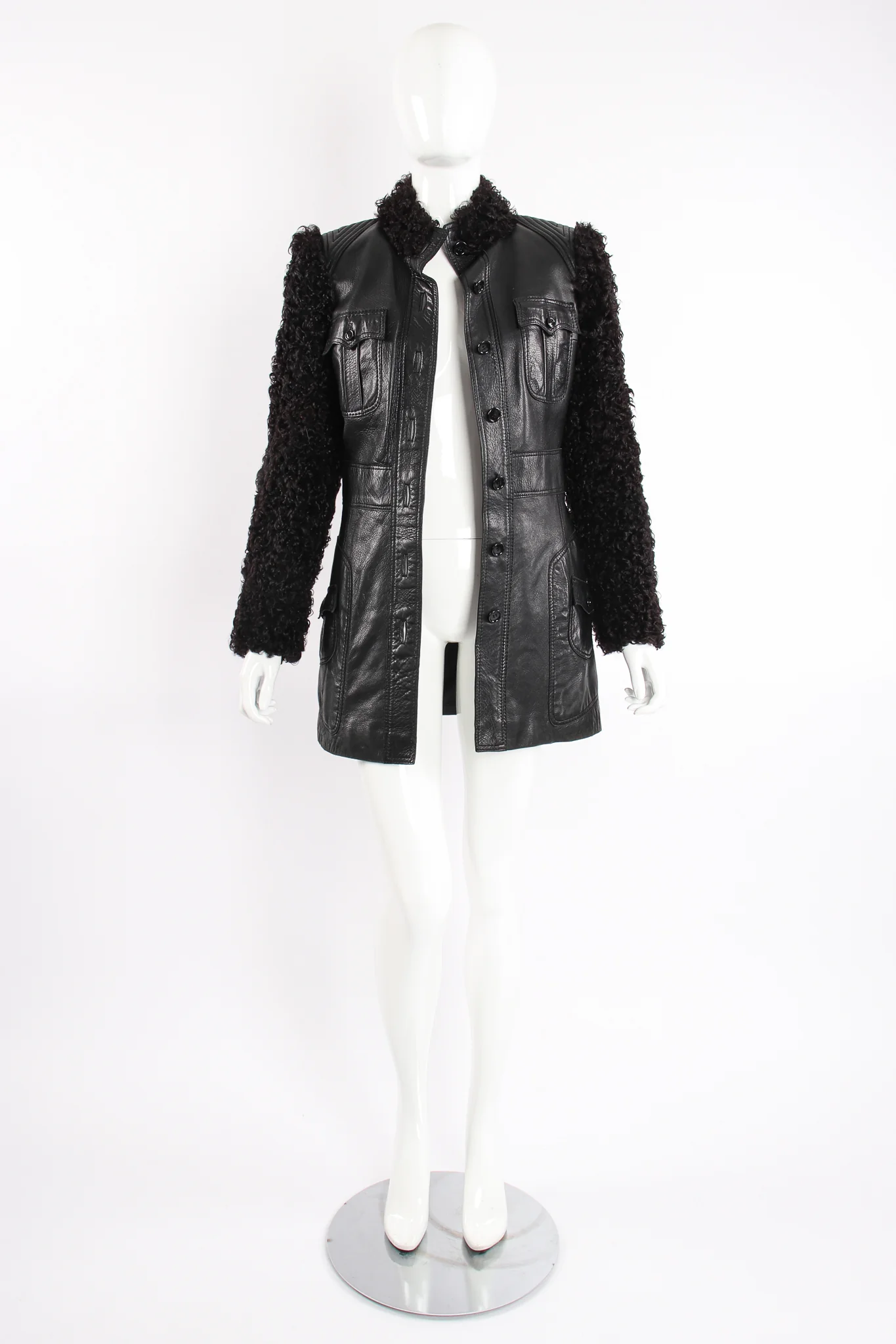 Leather & Lamb Safari Jacket - Image 7
