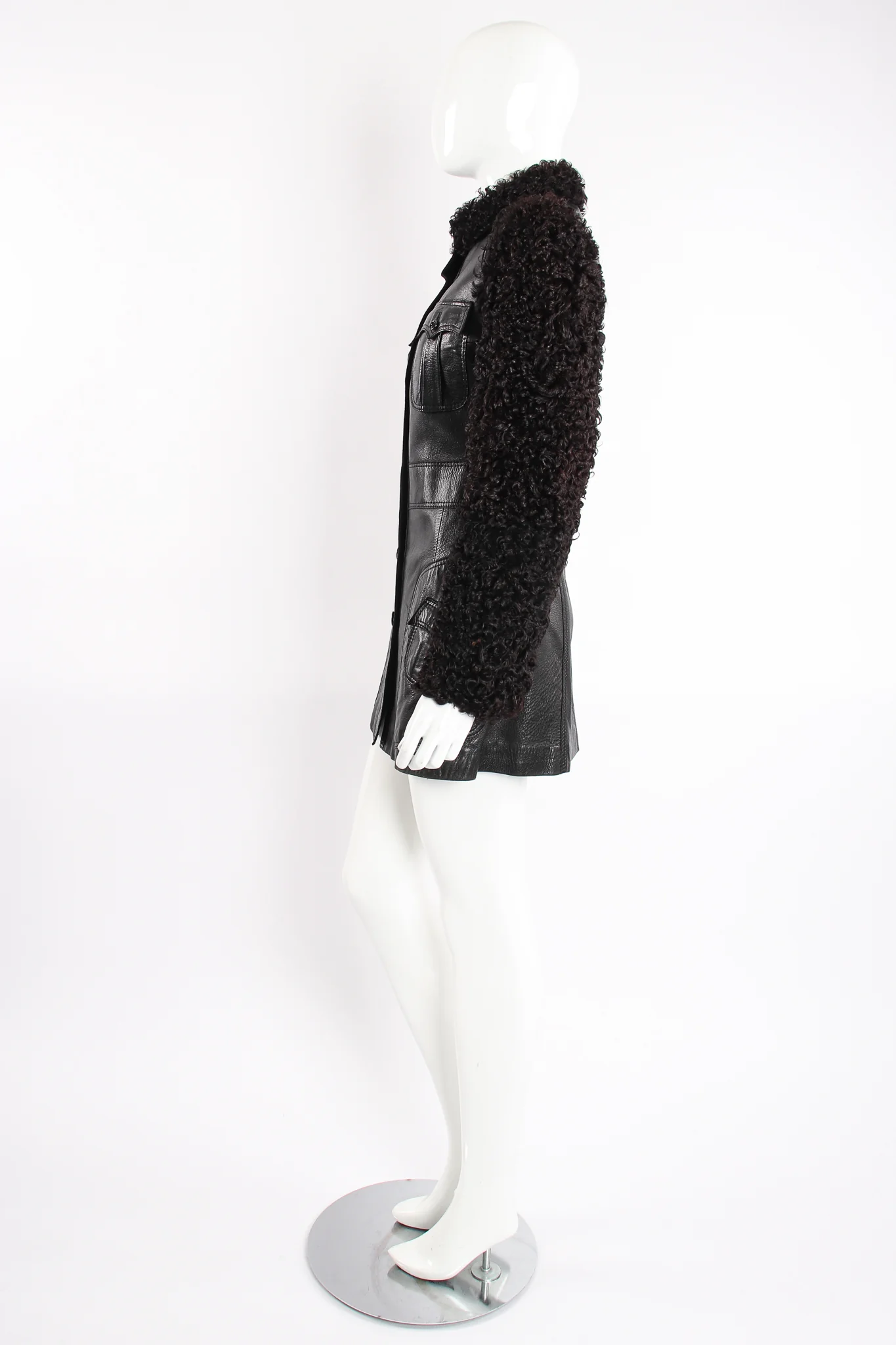 Leather & Lamb Safari Jacket - Image 8