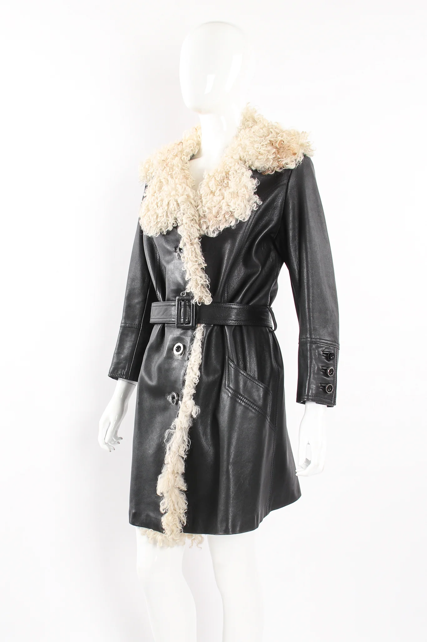 Leather & Lamb Trench Coat
