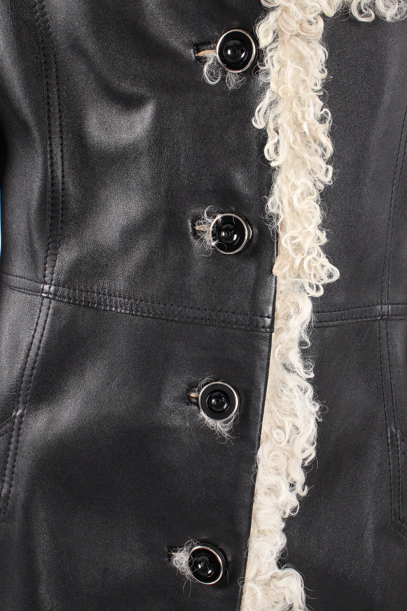 Leather & Lamb Trench Coat - Image 10