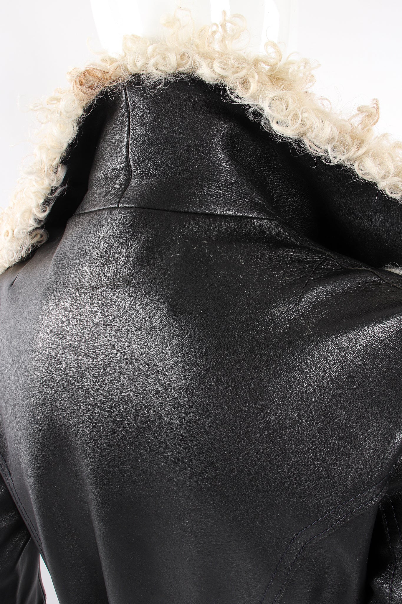 Leather & Lamb Trench Coat - Image 19