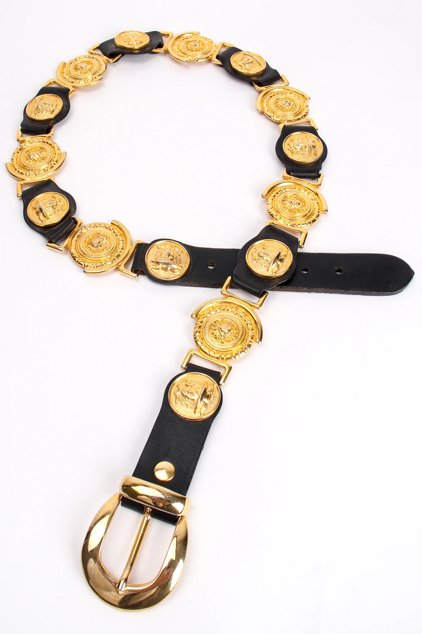 Leather Linked Medusa Belt - Image 2
