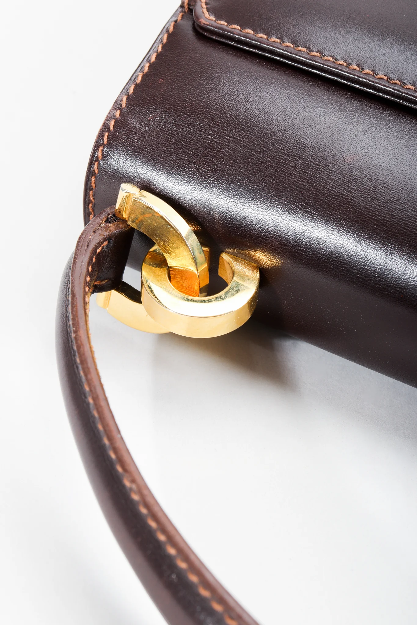 Leather Logo Clasp Satchel - Image 10