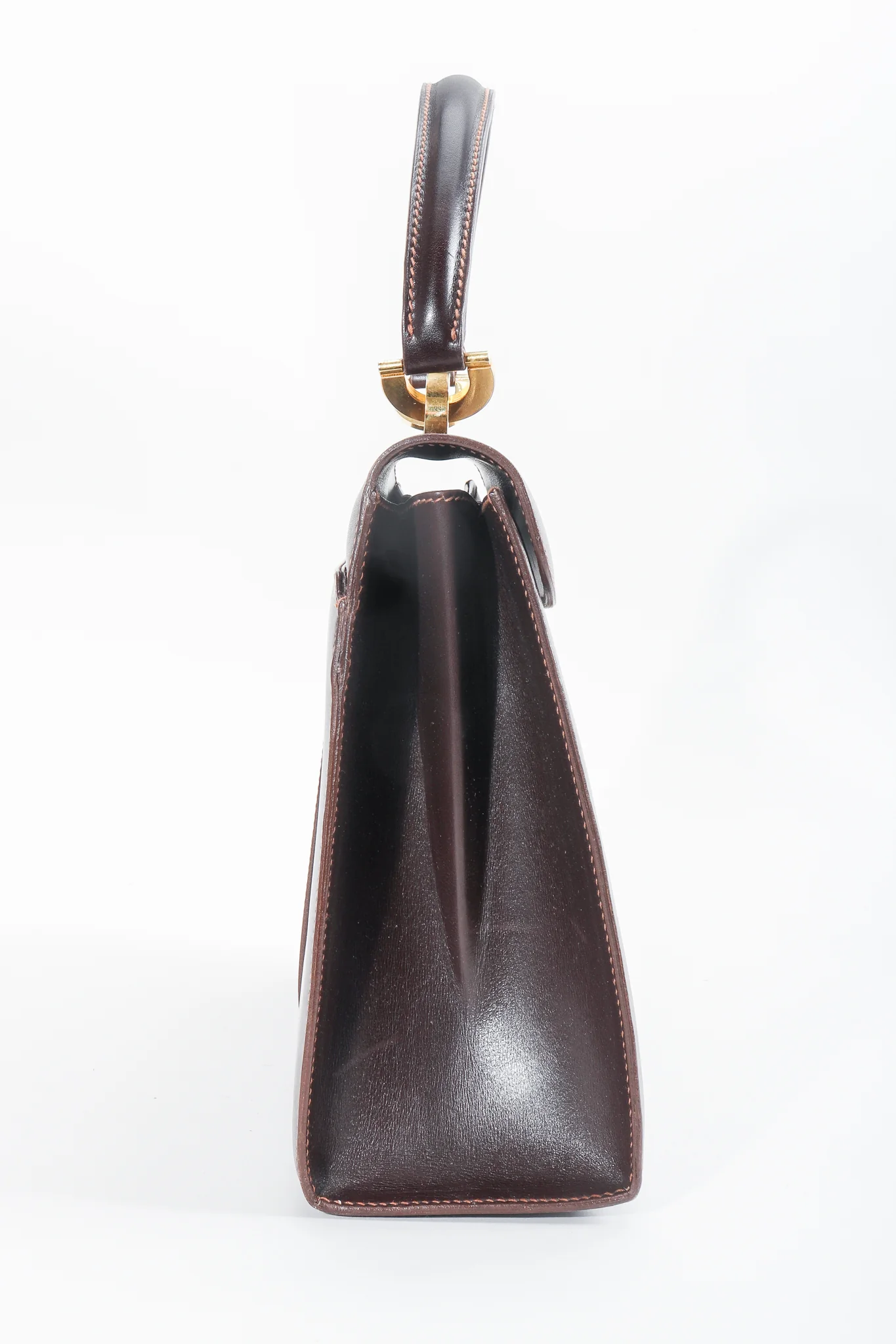 Leather Logo Clasp Satchel - Image 4