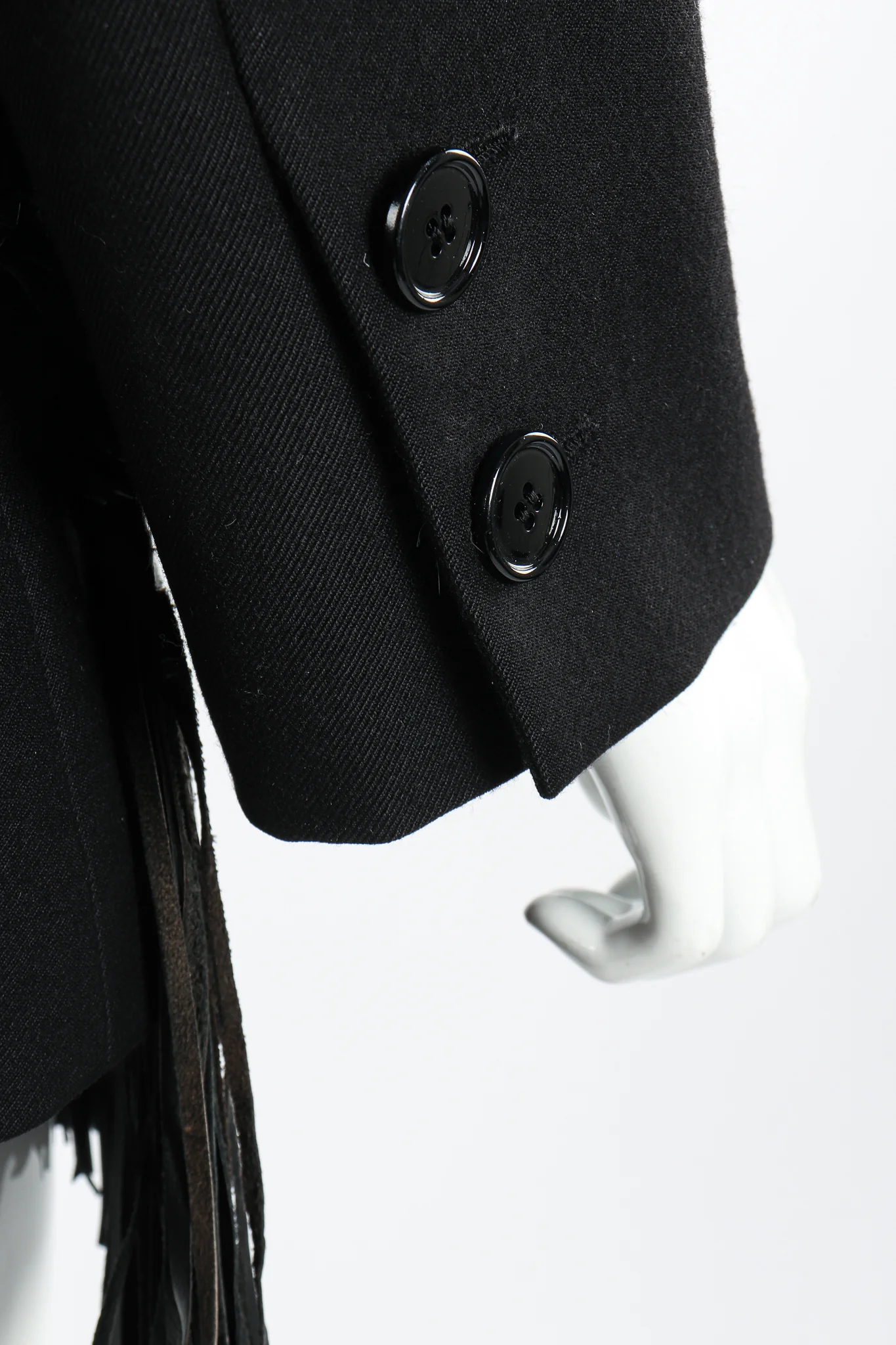 Leather Macrame Boyfriend Jacket - Image 12