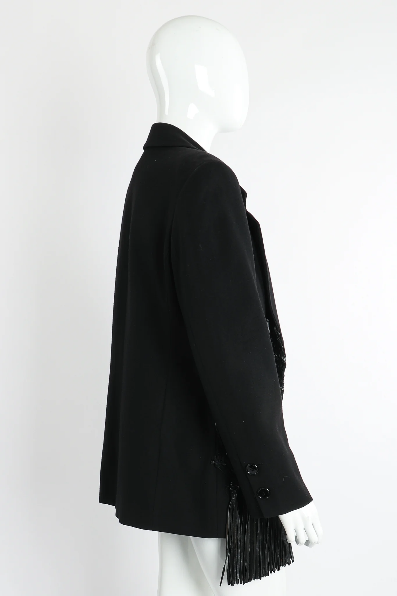 Leather Macrame Boyfriend Jacket - Image 8