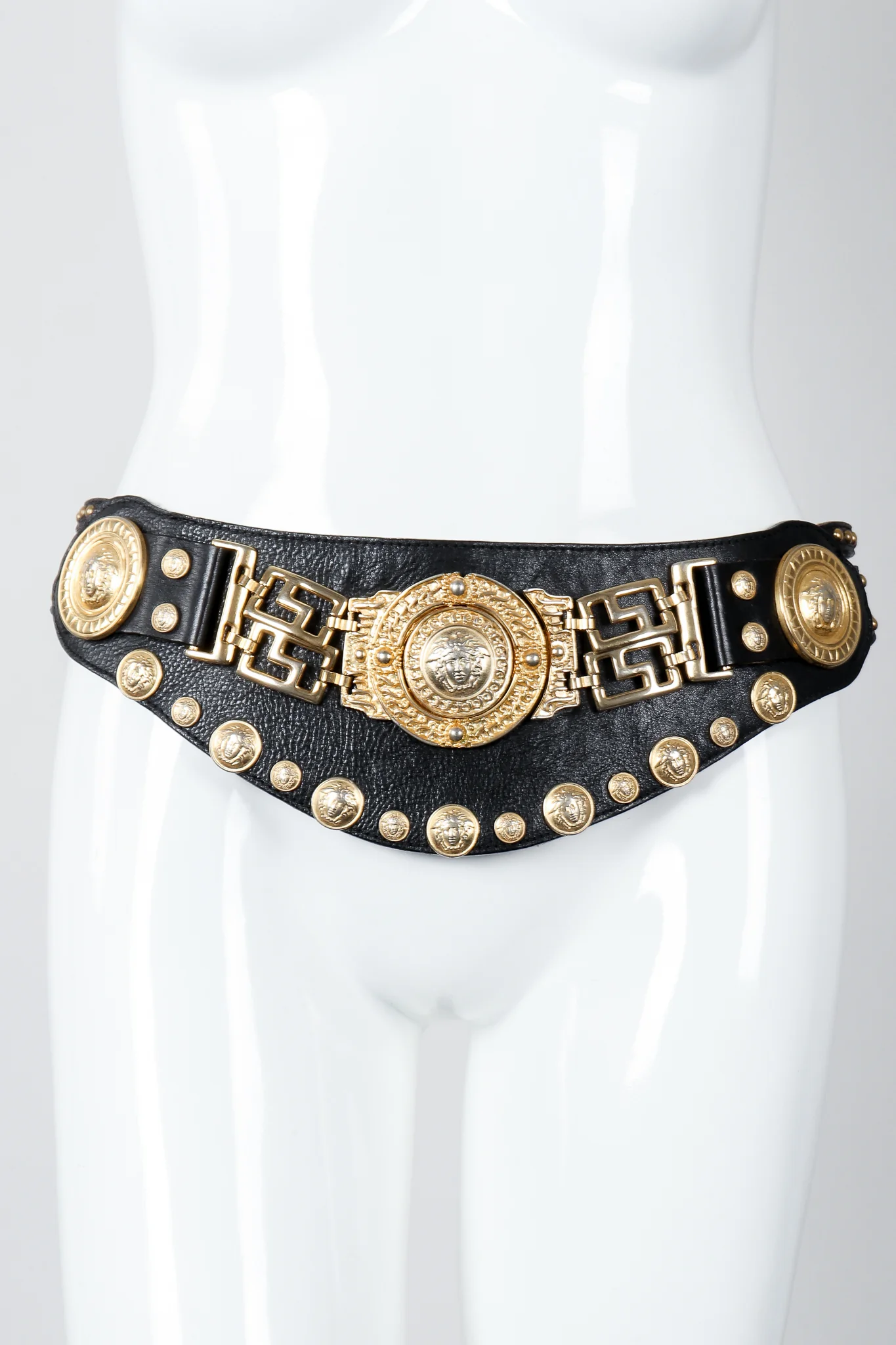 Leather Medusa Contour Belt - Image 7
