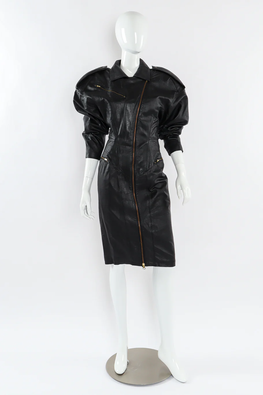 Leather Moto Pencil Dress