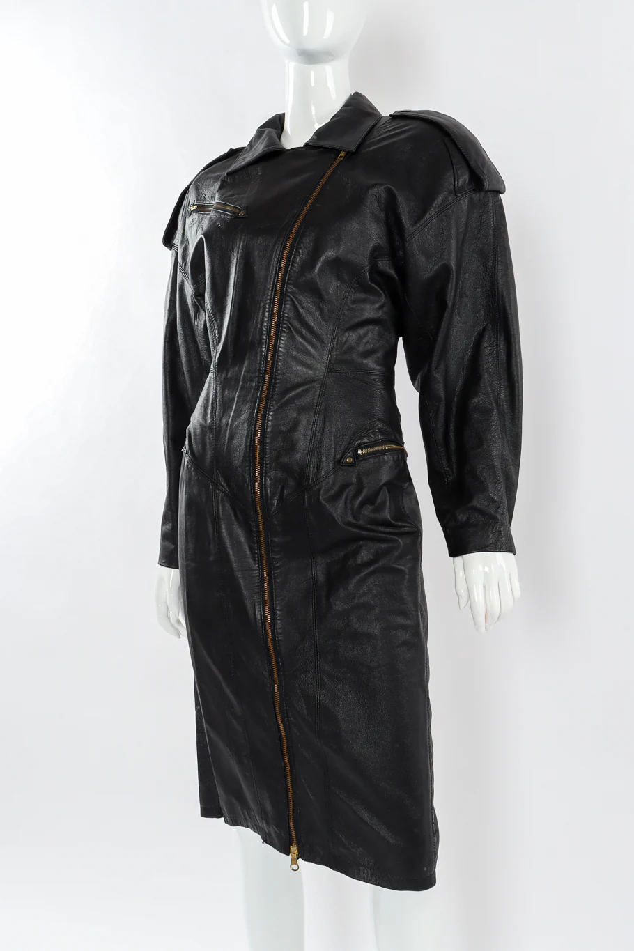Leather Moto Pencil Dress - Image 2