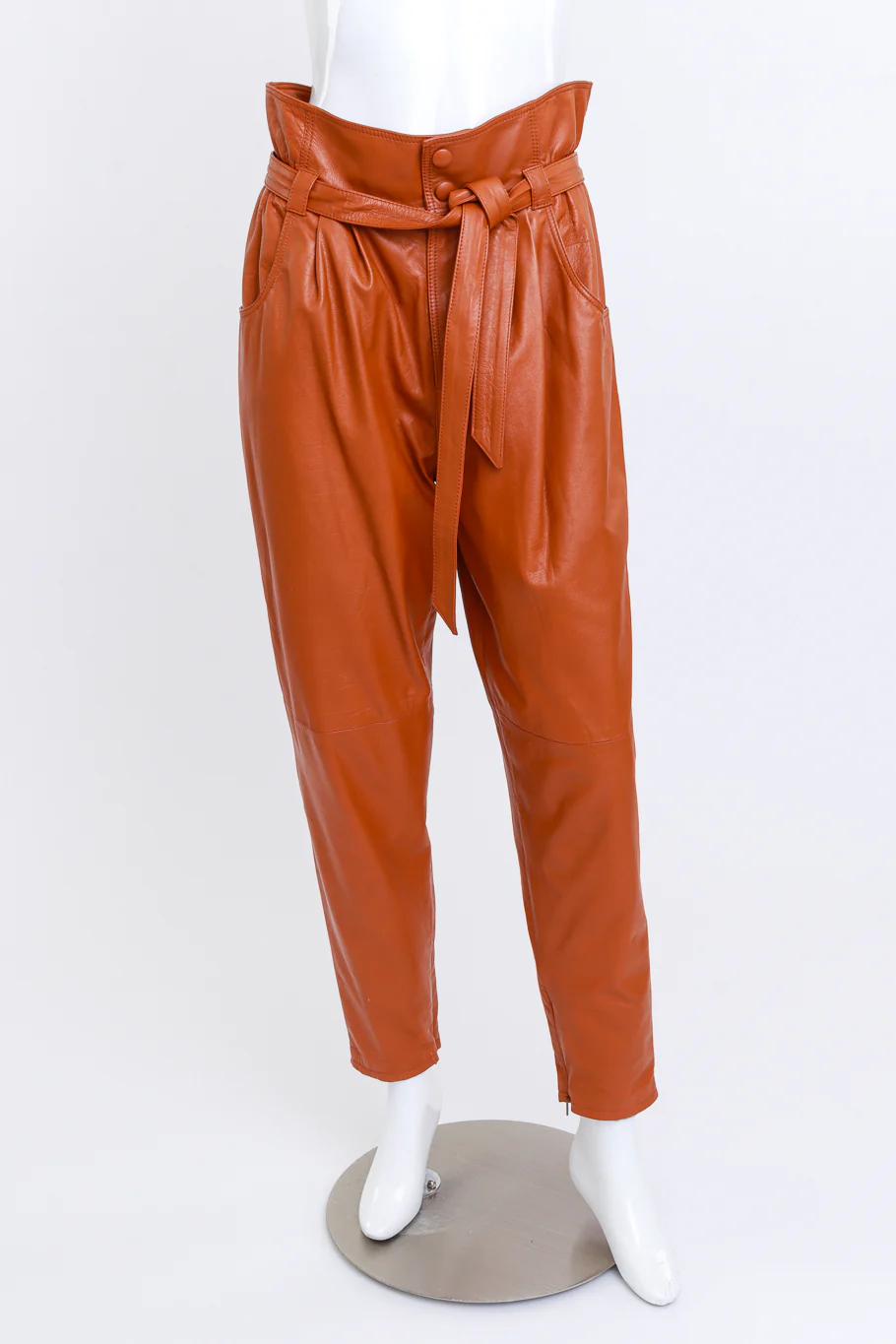 Leather Paperbag Pants