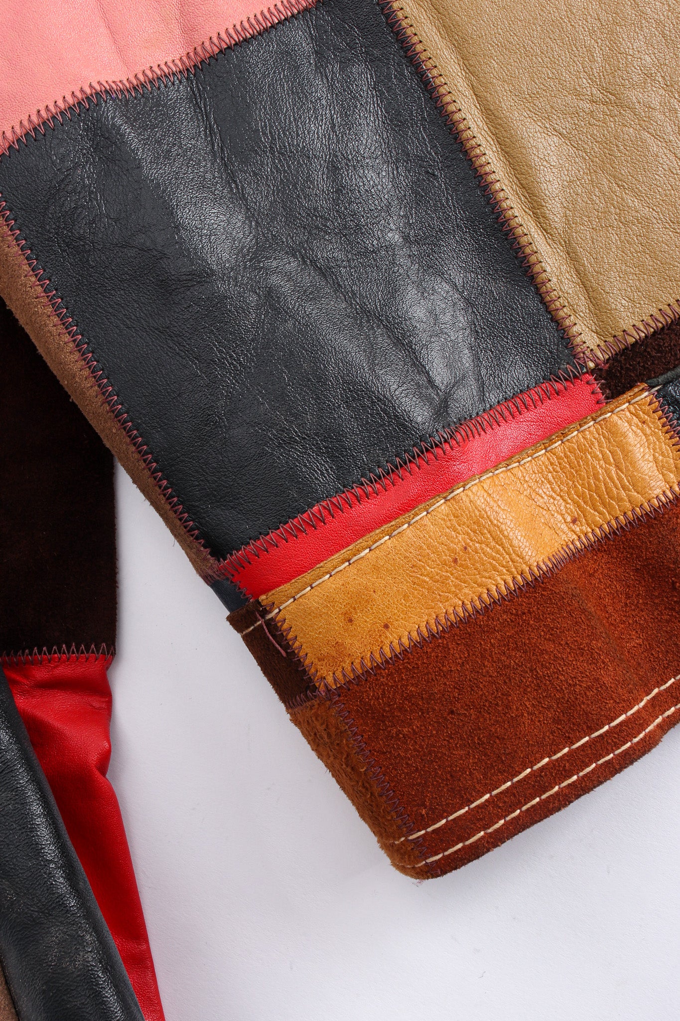 Leather Patchwork Jacket - Image 13