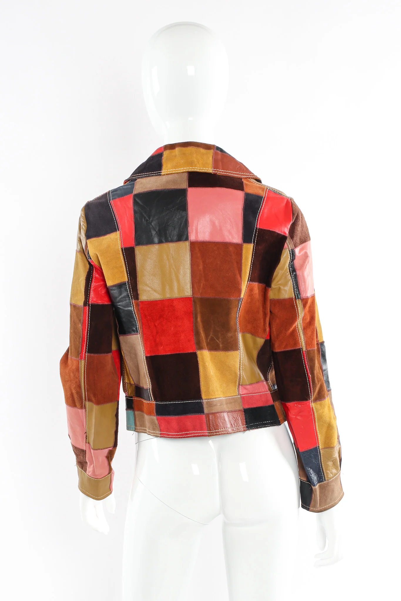 Leather Patchwork Jacket - Image 3