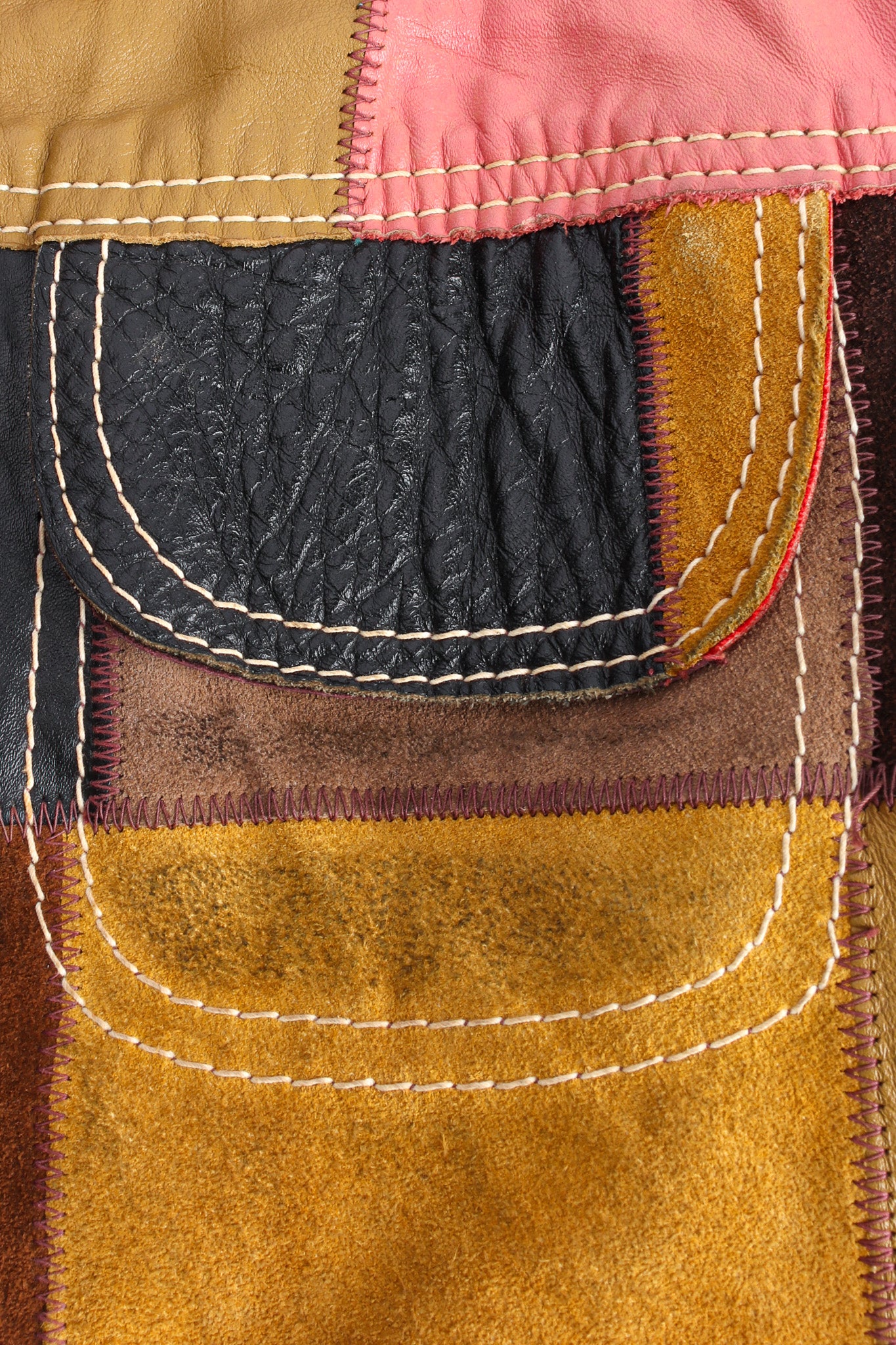 Leather Patchwork Jacket - Image 7