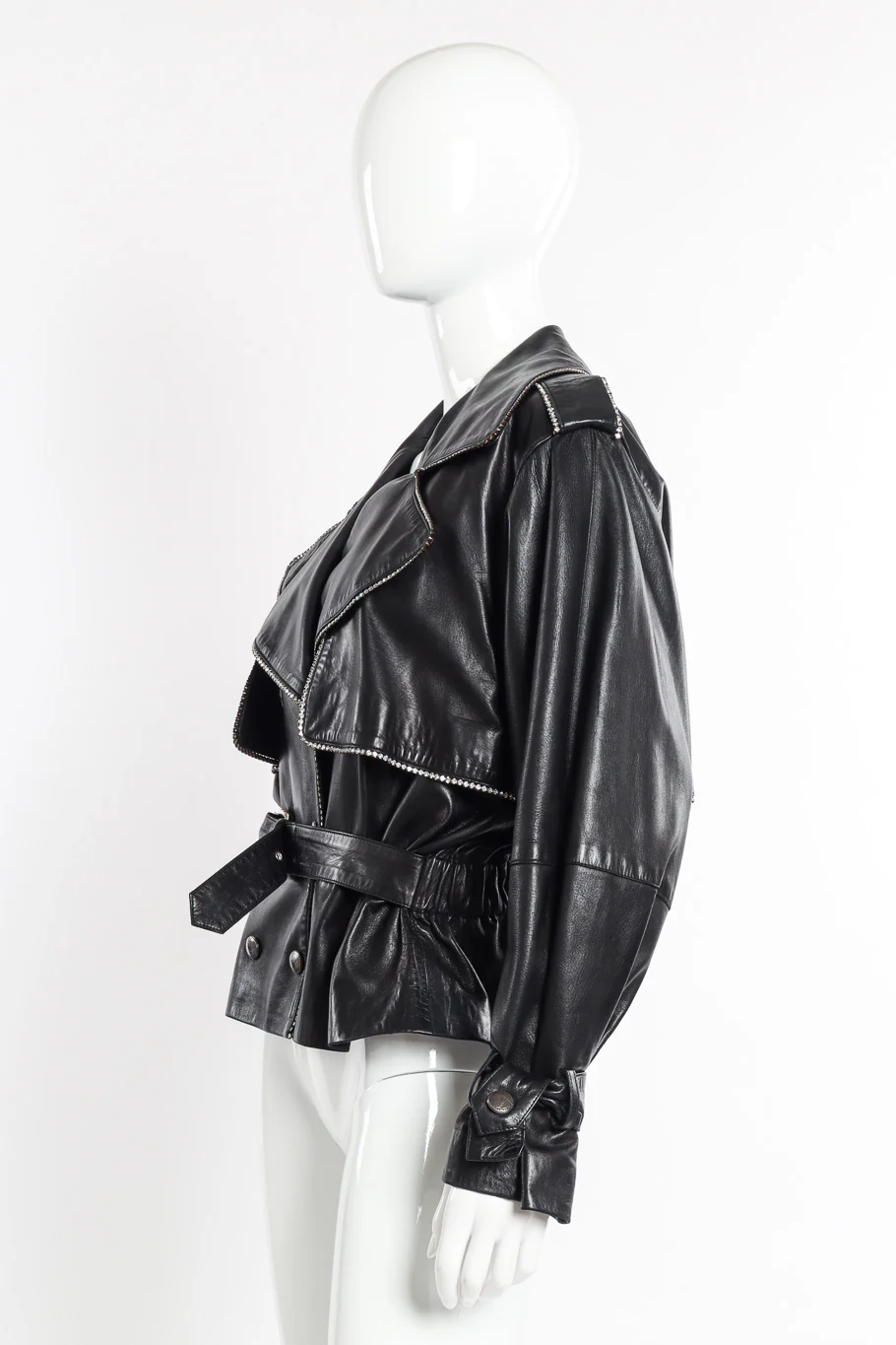 Leather Rhinestone Jacket - Image 2
