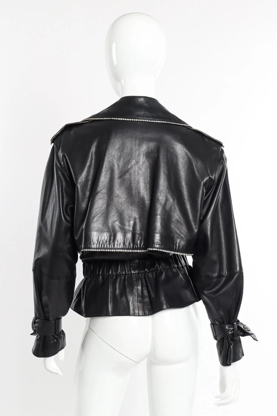 Leather Rhinestone Jacket - Image 3