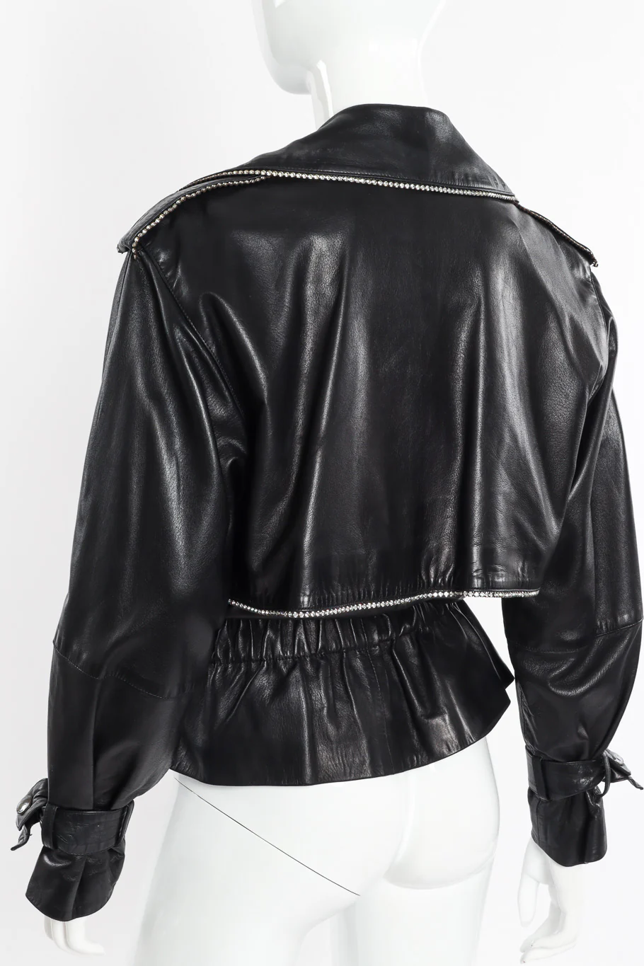 Leather Rhinestone Jacket - Image 5