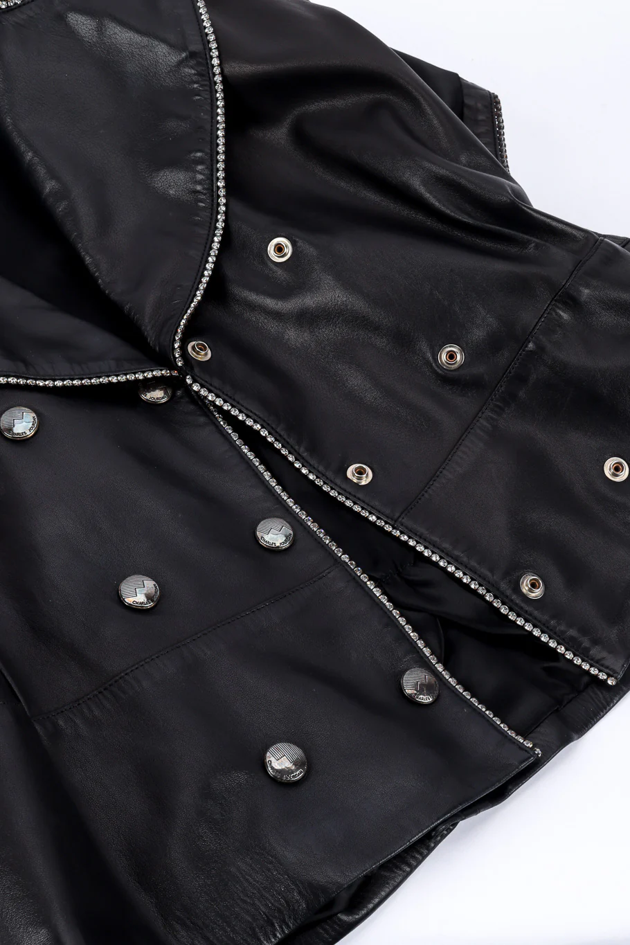Leather Rhinestone Jacket - Image 7
