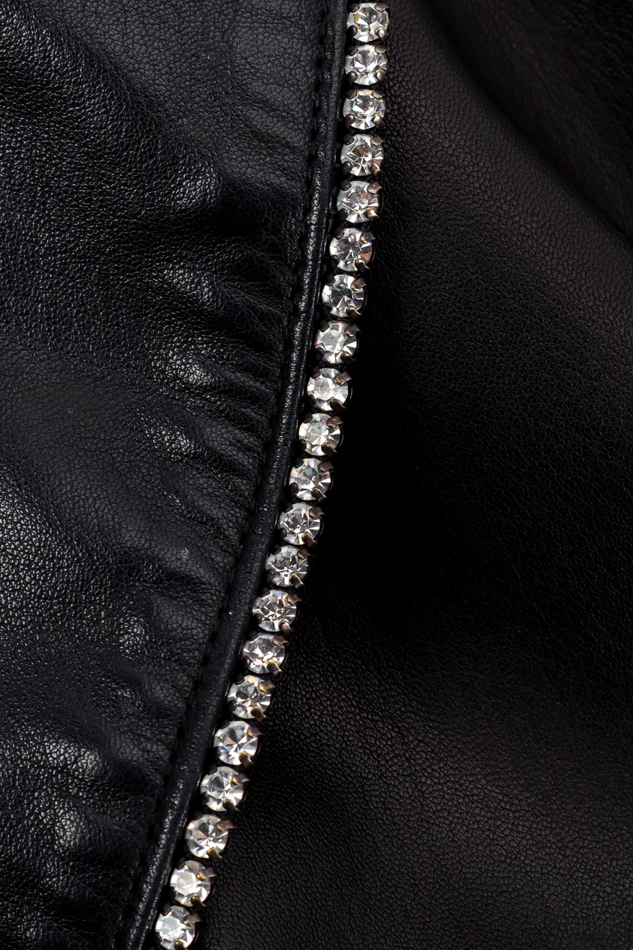 Leather Rhinestone Jacket - Image 9