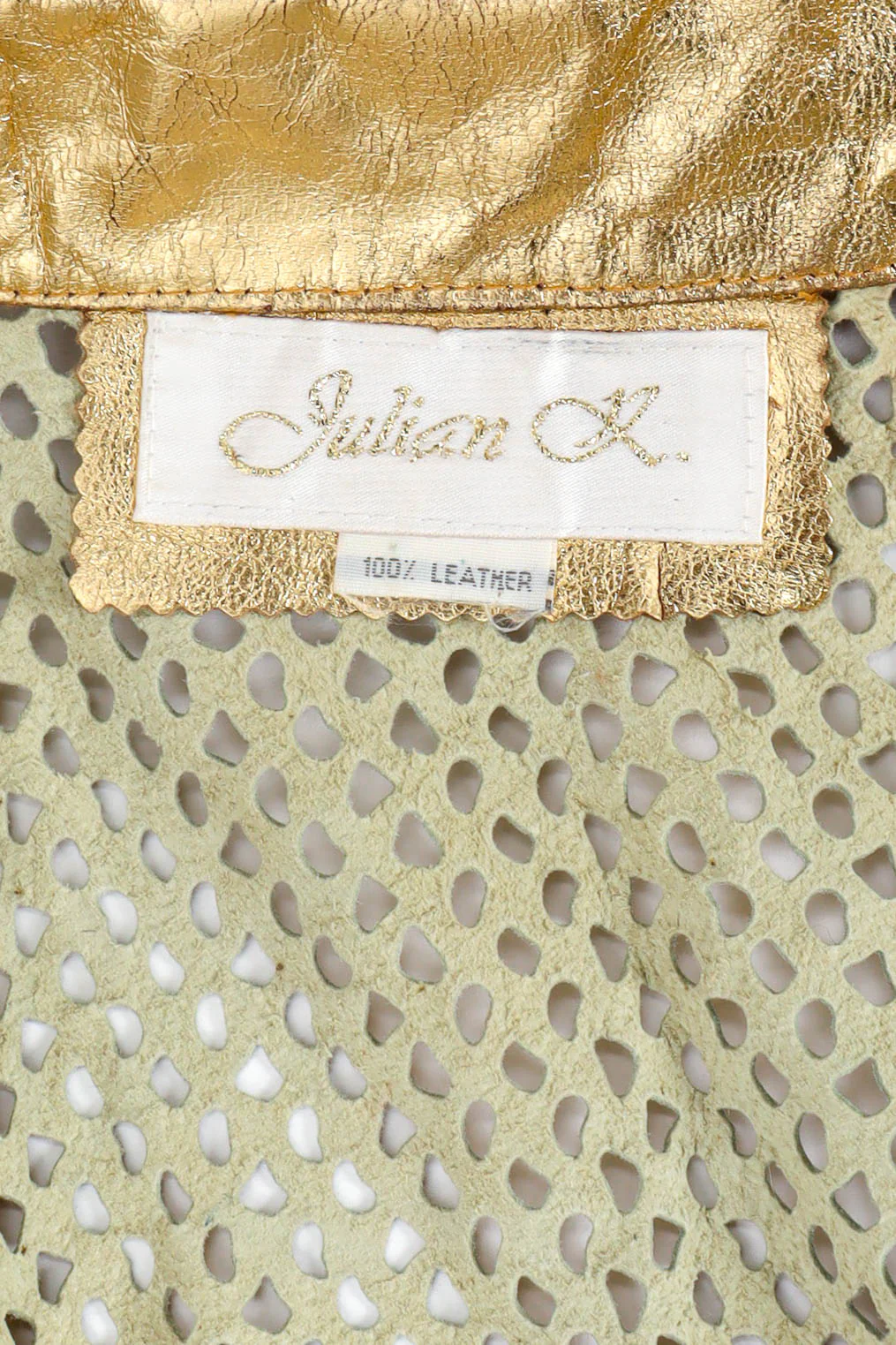 Leather Shapes Cut Out Jacket - Image 9