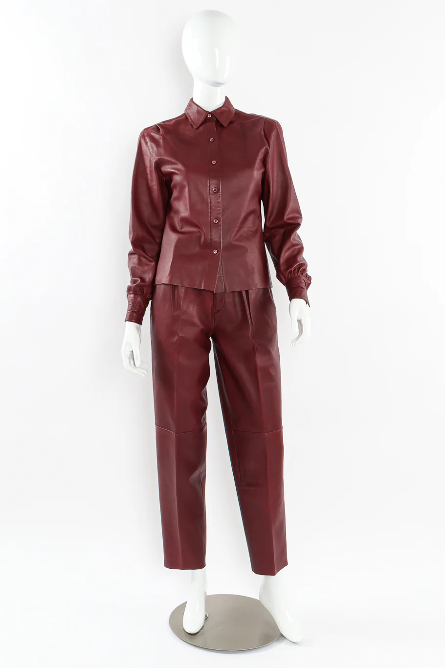 Leather Shirt & Pant Set