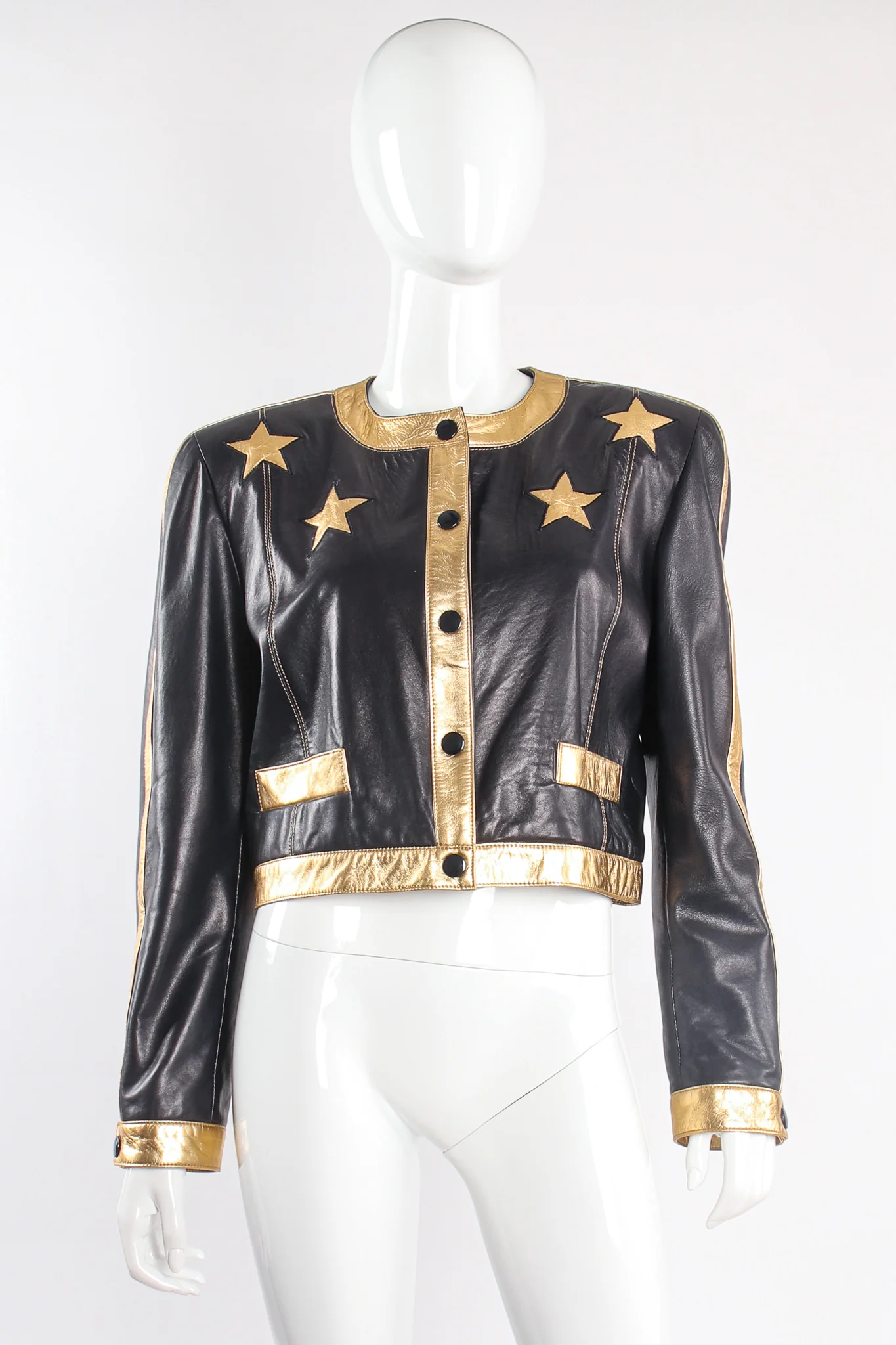 Leather Star Boxy Jacket - Image 3