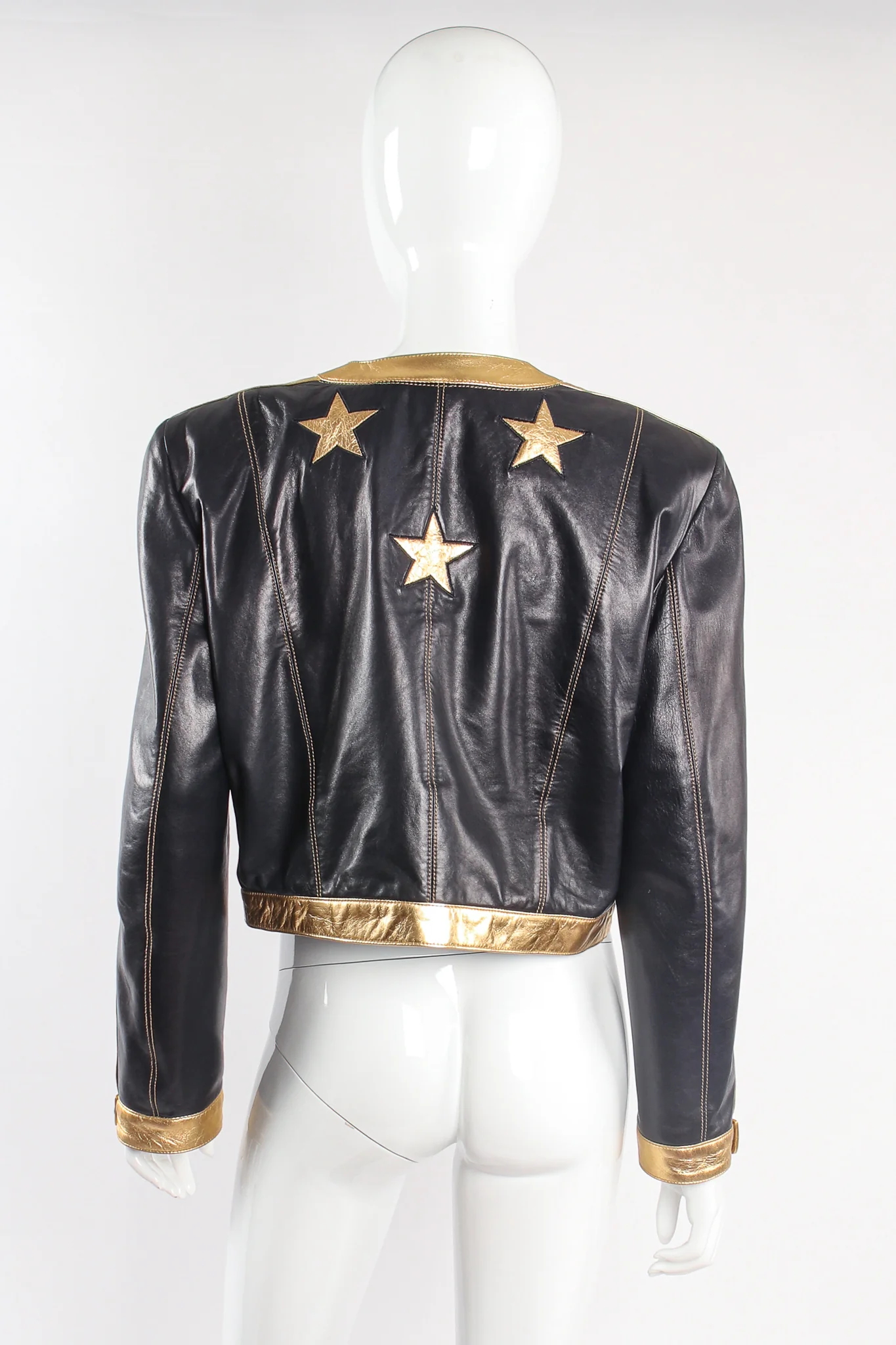 Leather Star Boxy Jacket - Image 5