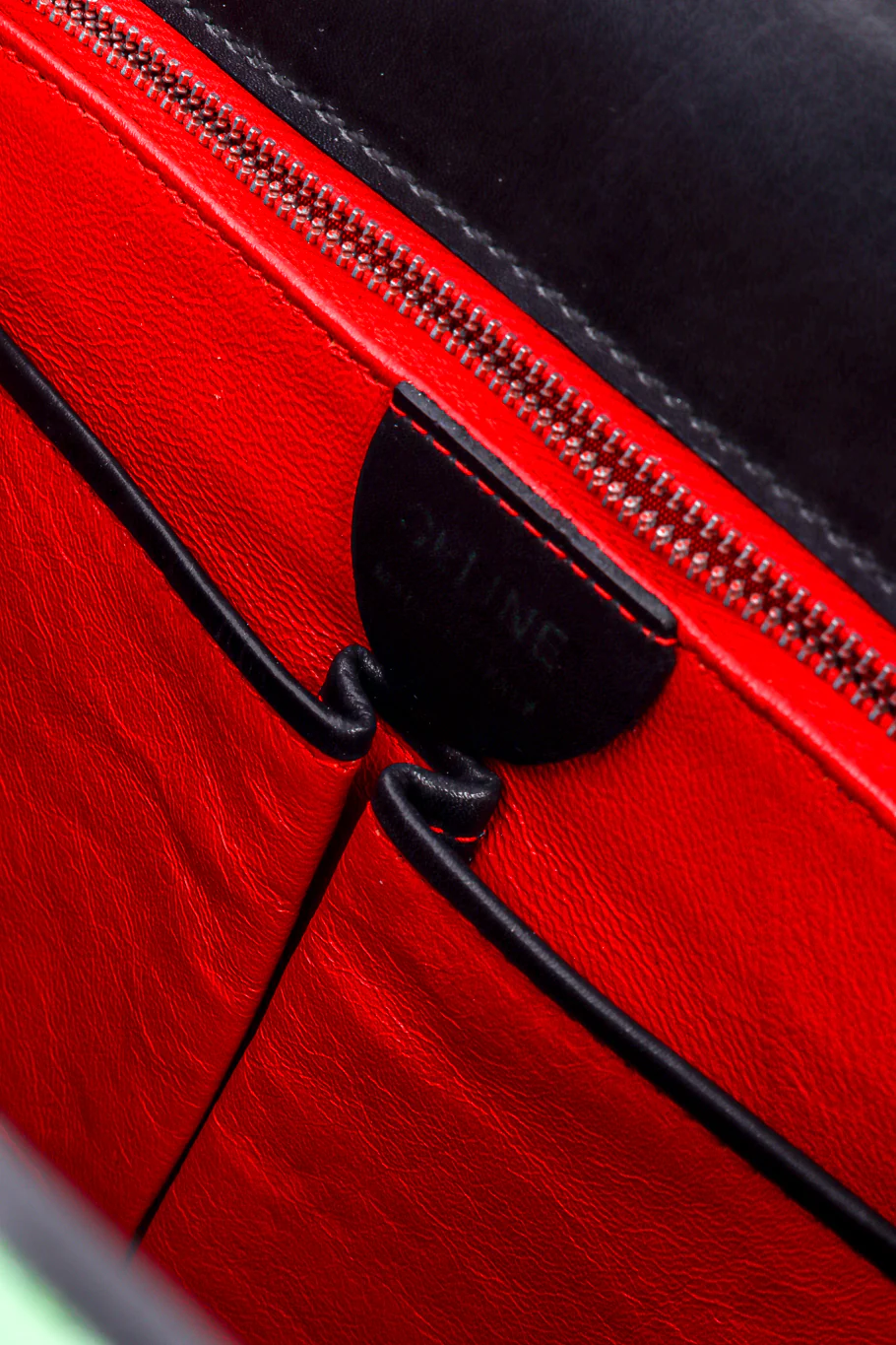 Leather Strip Square Bag - Image 9