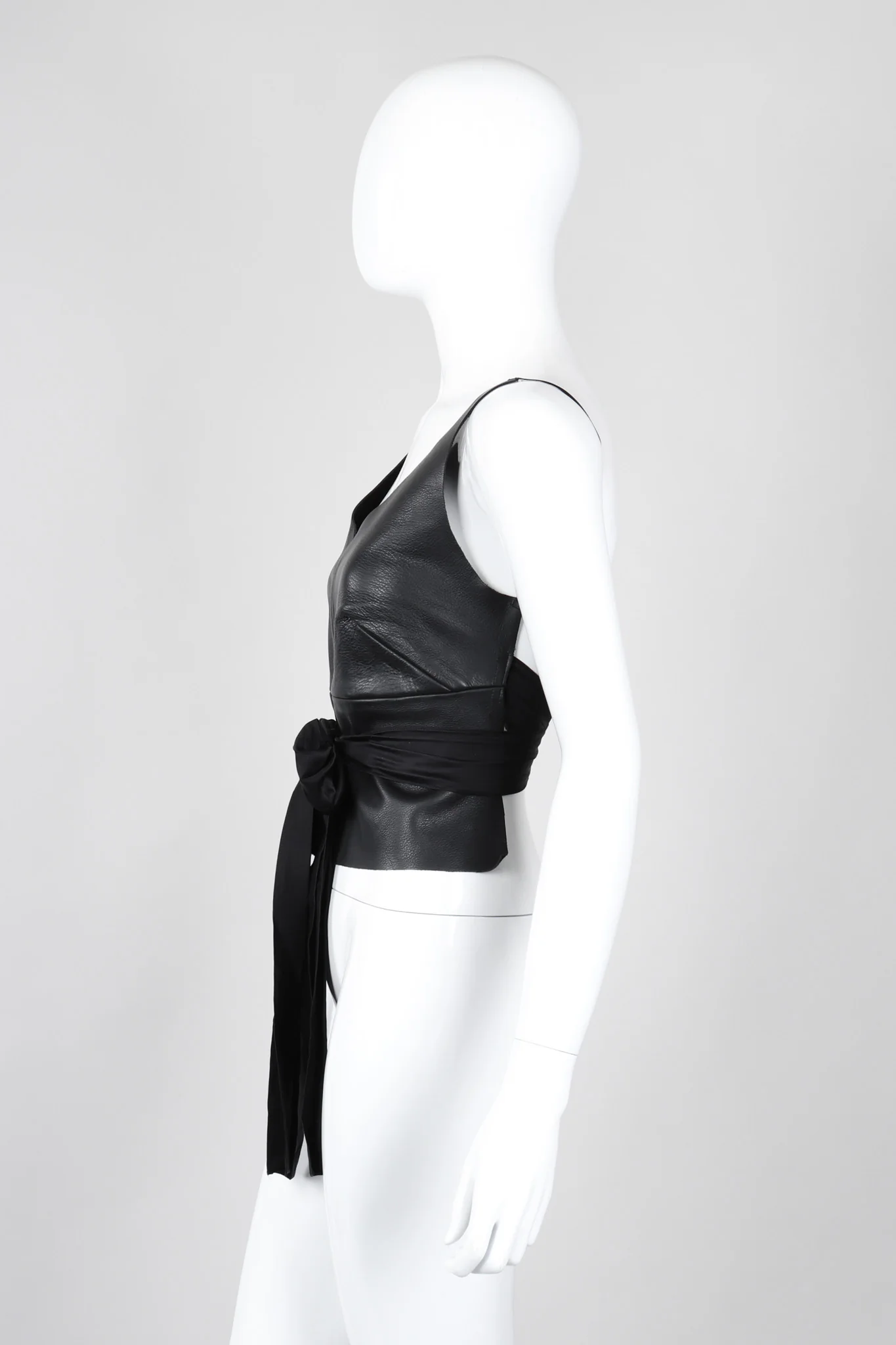 Leather Tie-Back Camisole - Image 3