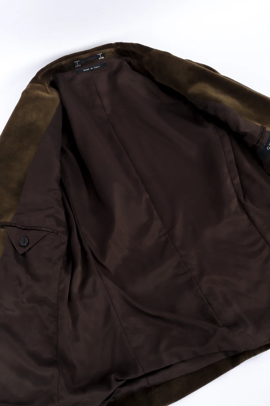 Leather Tie Velvet Blazer - Image 9