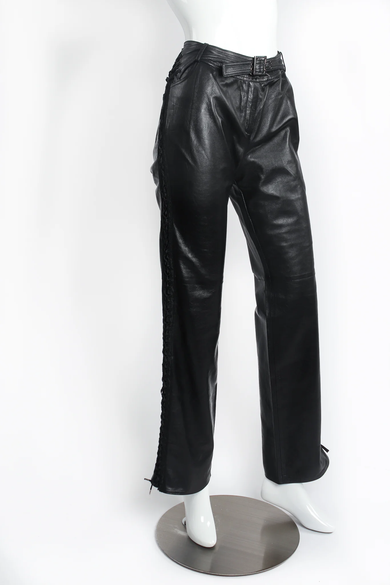 Leather Tuxedo Lace Plaque Pant - Image 3