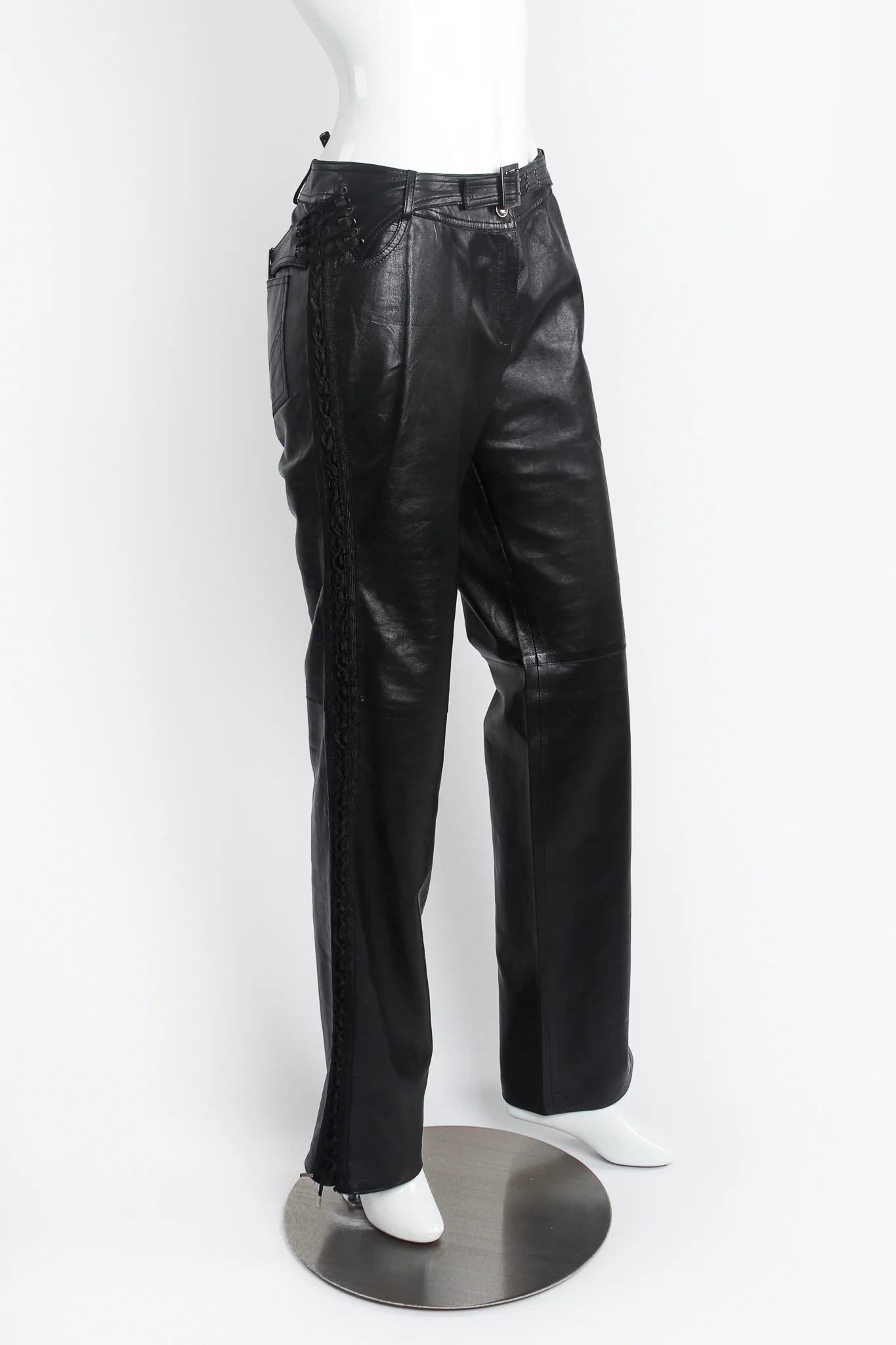 Leather Tuxedo Lace Plaque Pant - Image 4