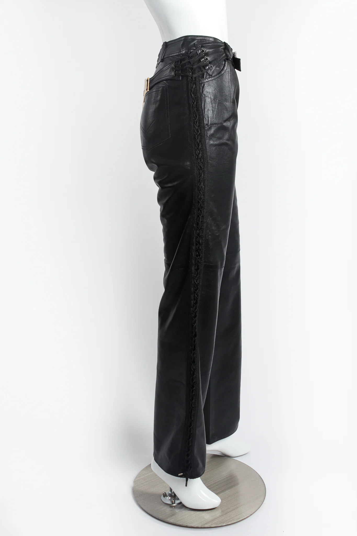 Leather Tuxedo Lace Plaque Pant - Image 5