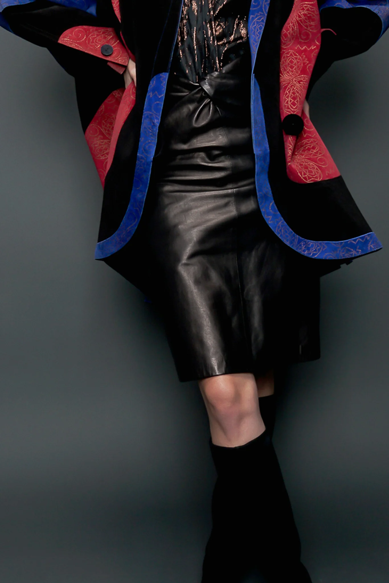 Leather Twist Skirt - Image 3