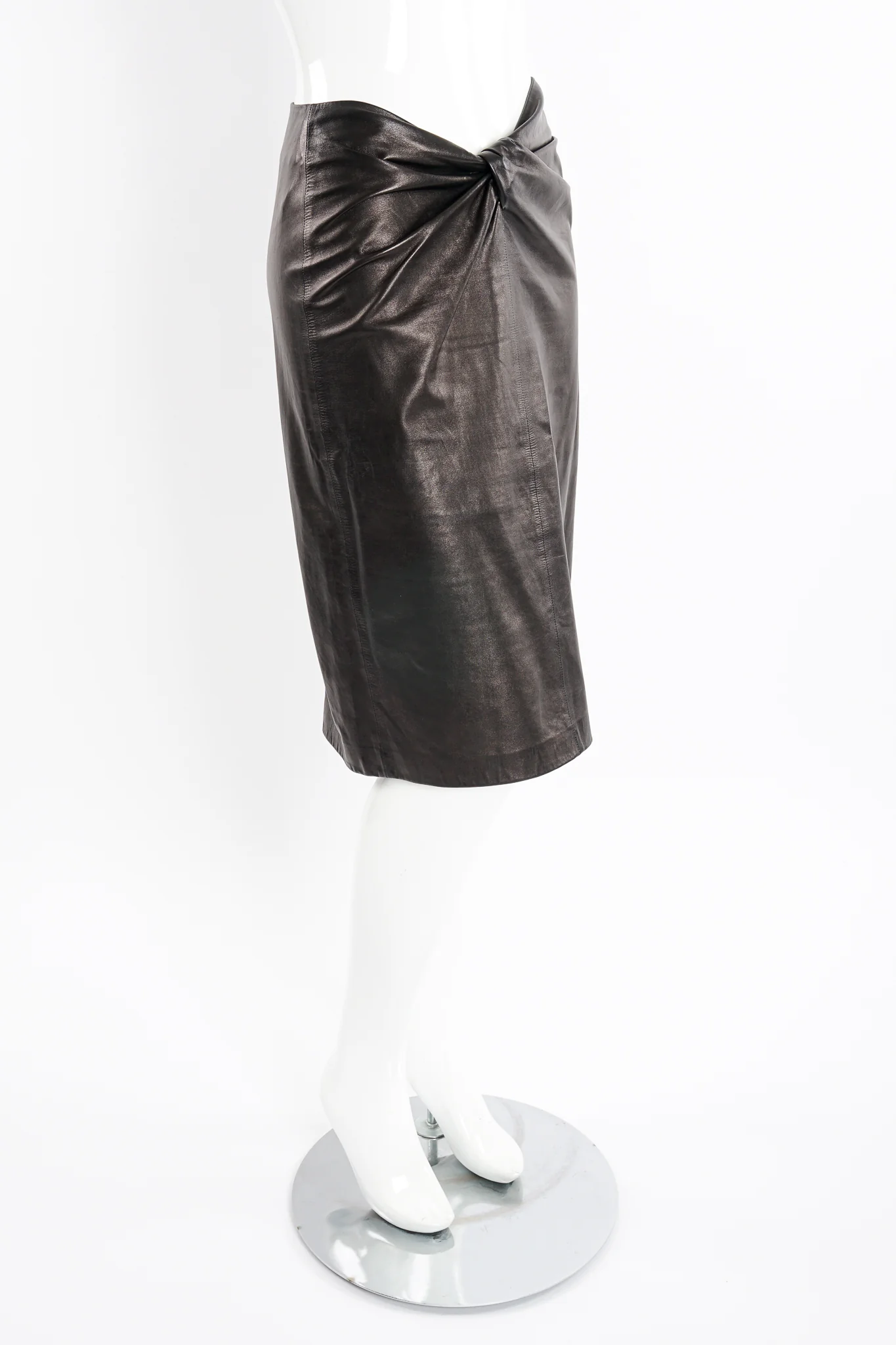 Leather Twist Skirt - Image 6