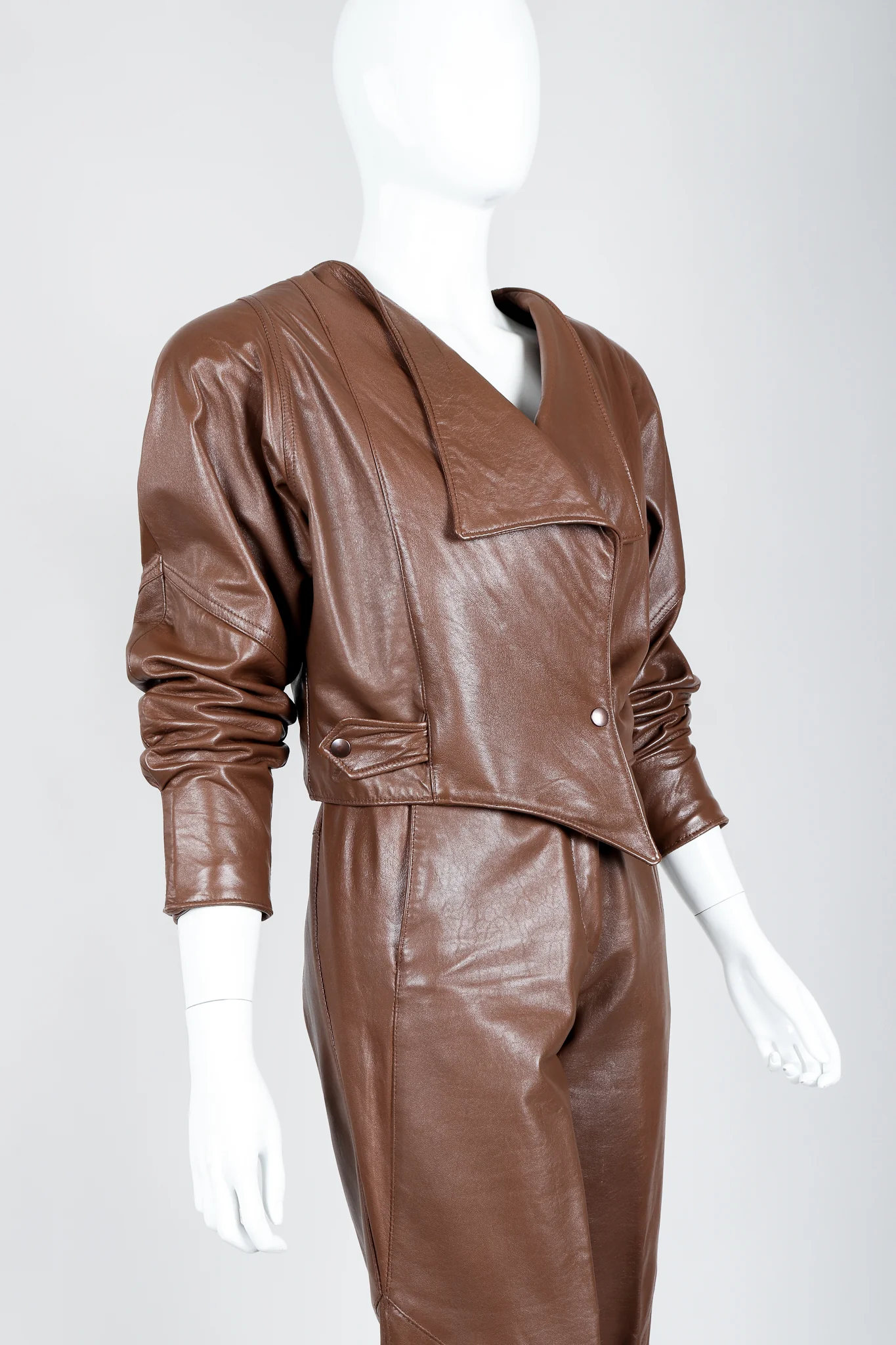 Leather Utility Jacket & Pant Set - Image 2