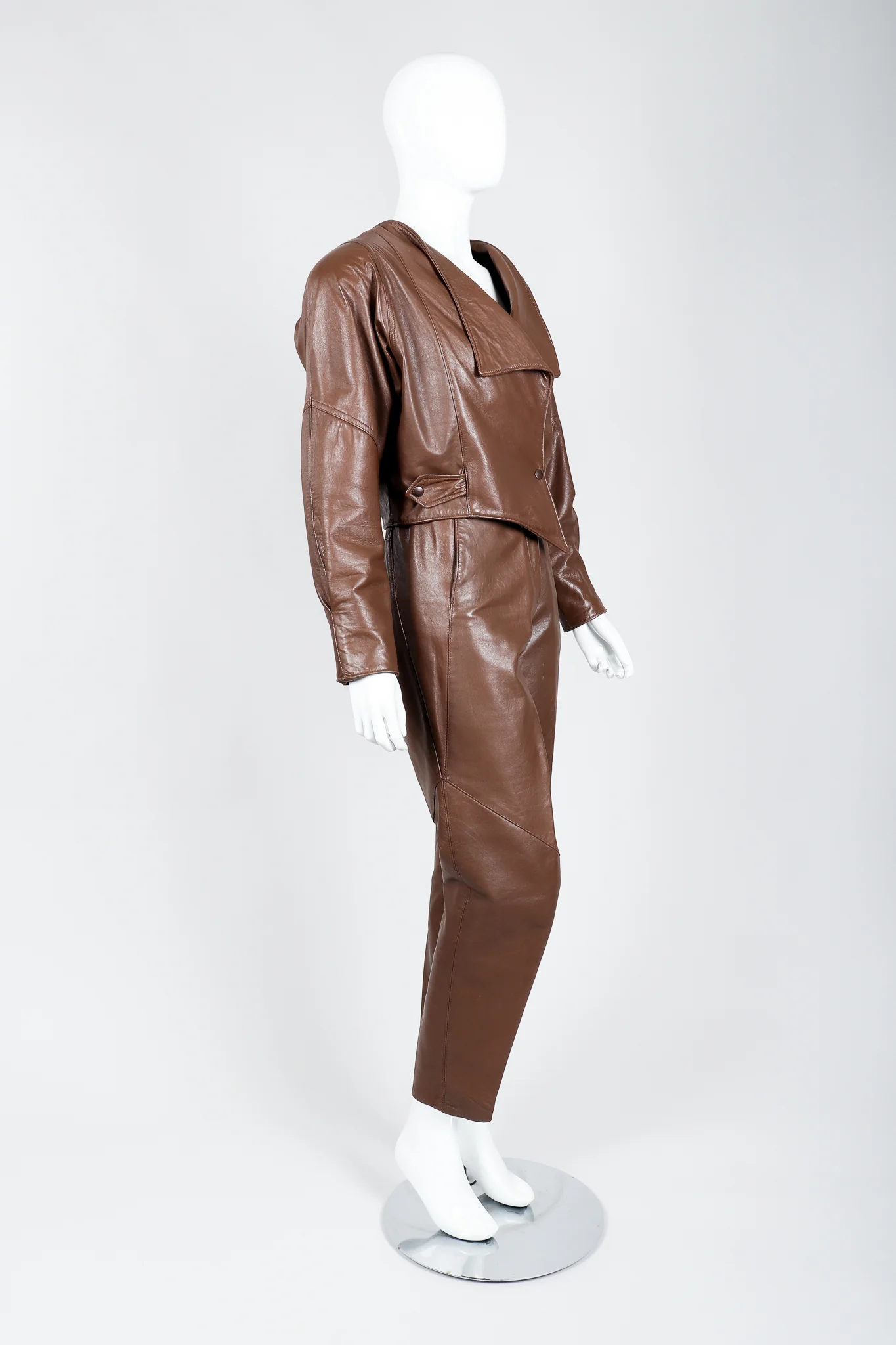 Leather Utility Jacket & Pant Set - Image 3