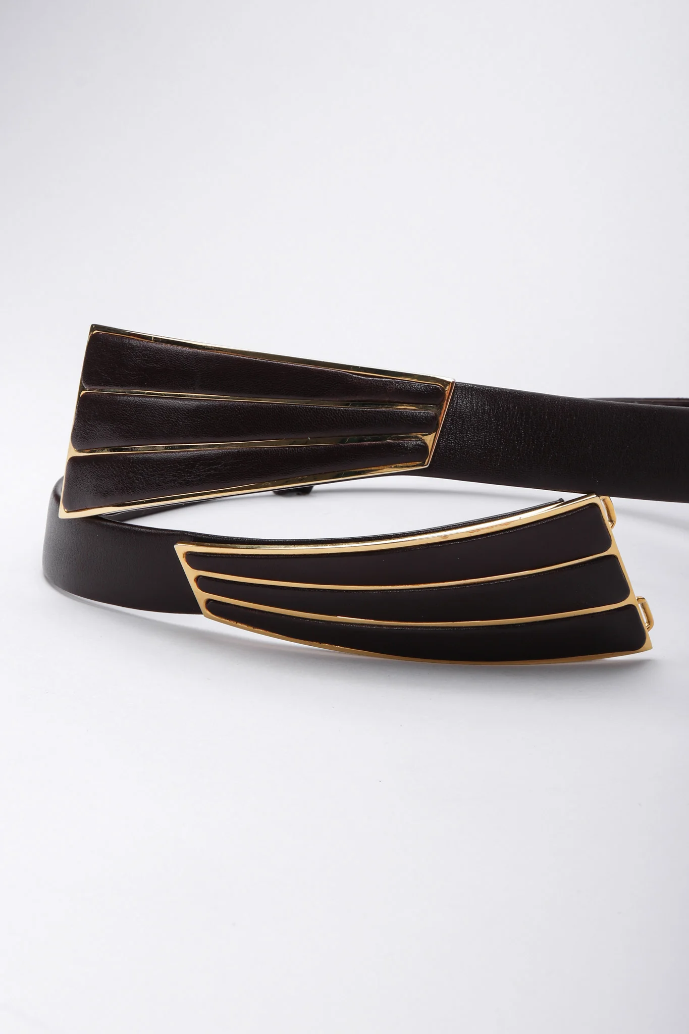Leather V Shape Buckle Belt - Image 2