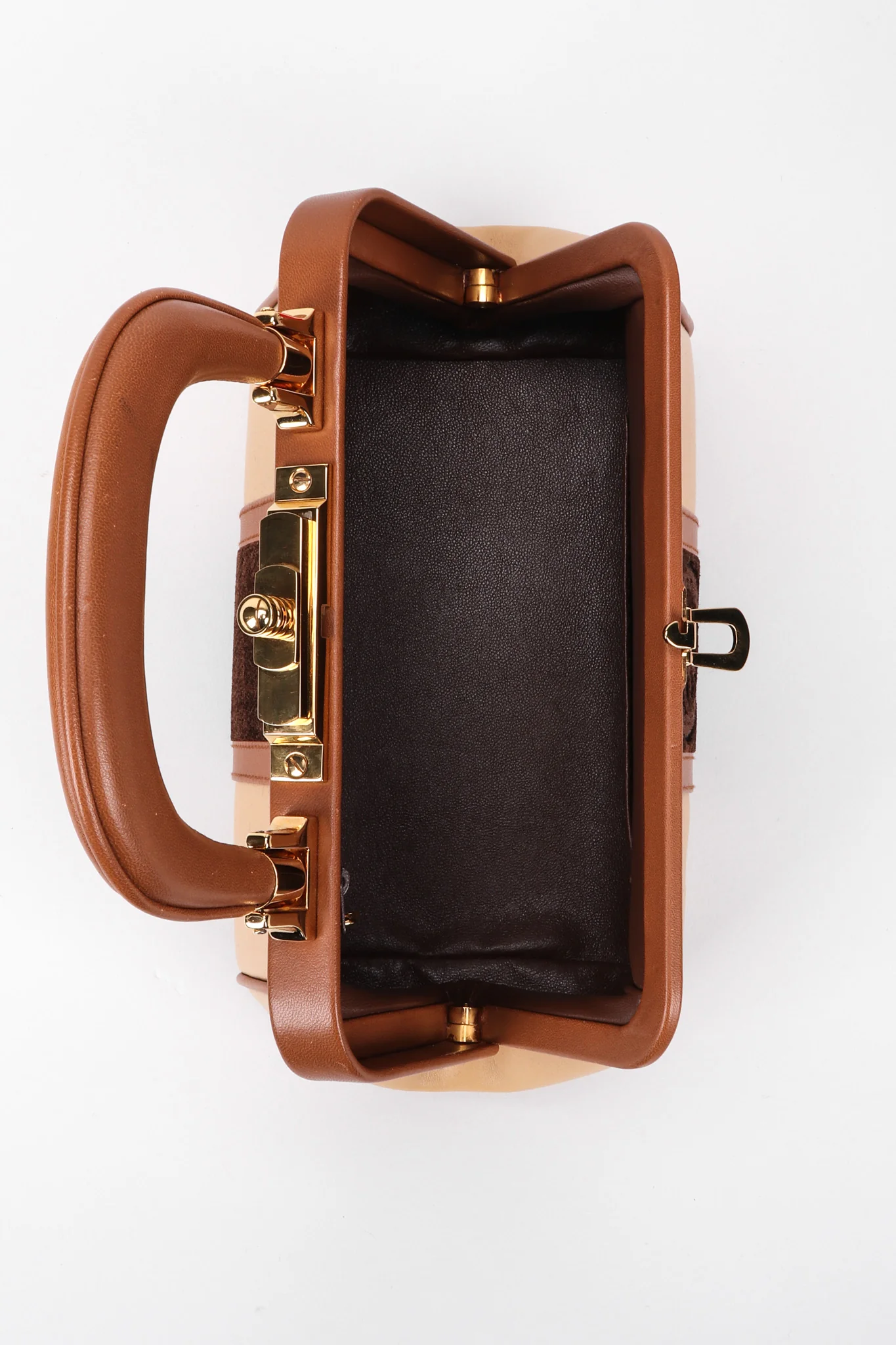 Leather & Velvet Mini Bagonghi Bag - Image 14
