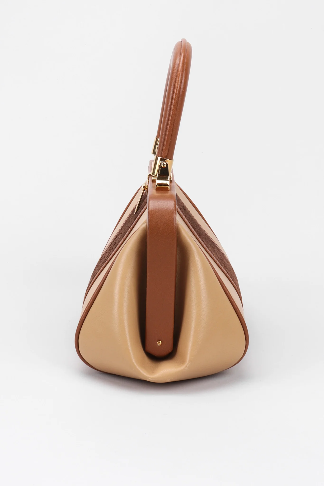 Leather & Velvet Mini Bagonghi Bag - Image 5