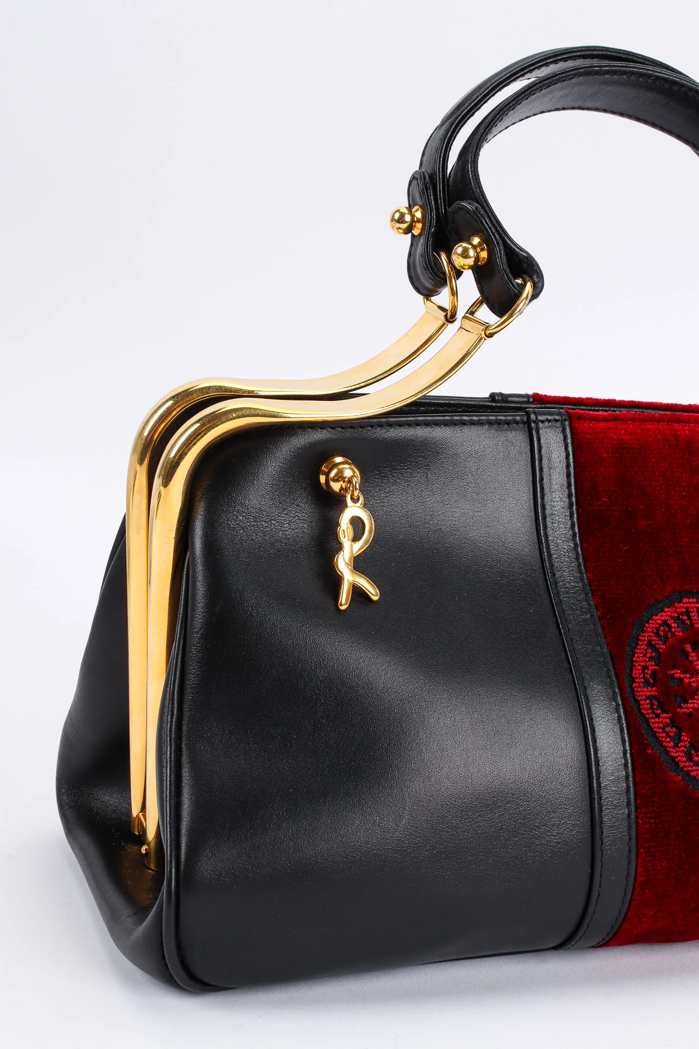 Leather Velvet Mini Doctor Bag - Image 8