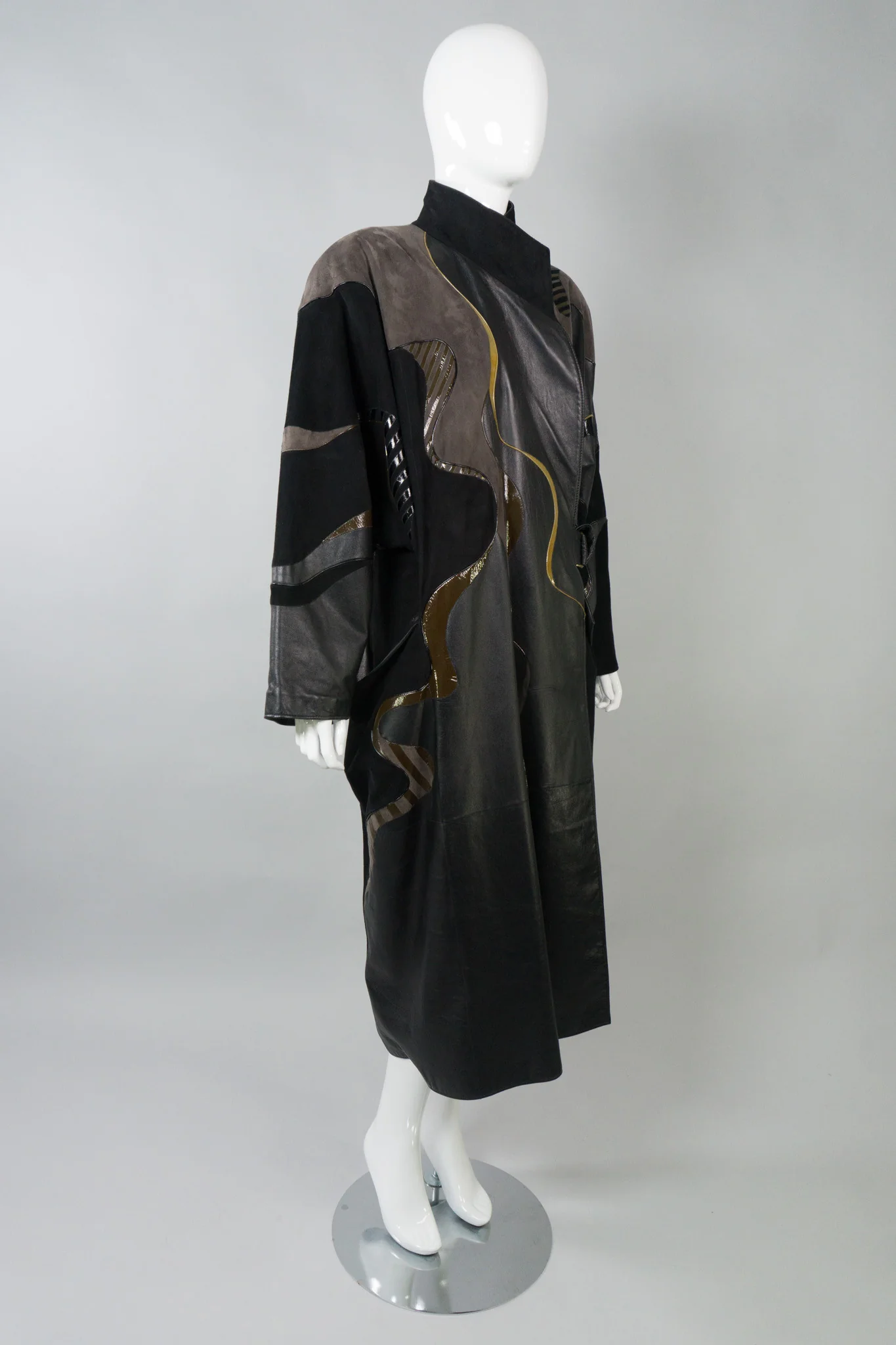 Leather Wrap Coat - Image 10